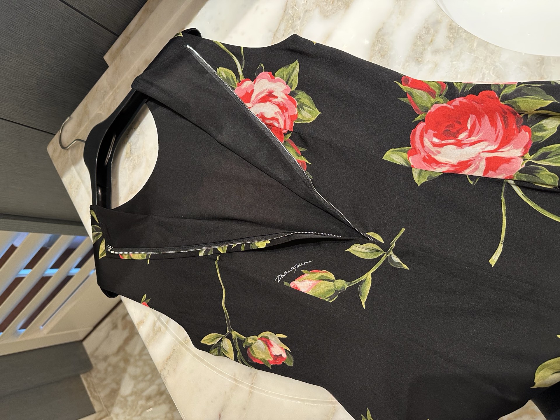 26春夏新款❤️真丝玫瑰地位印花连衣裙现货36-38-40-42