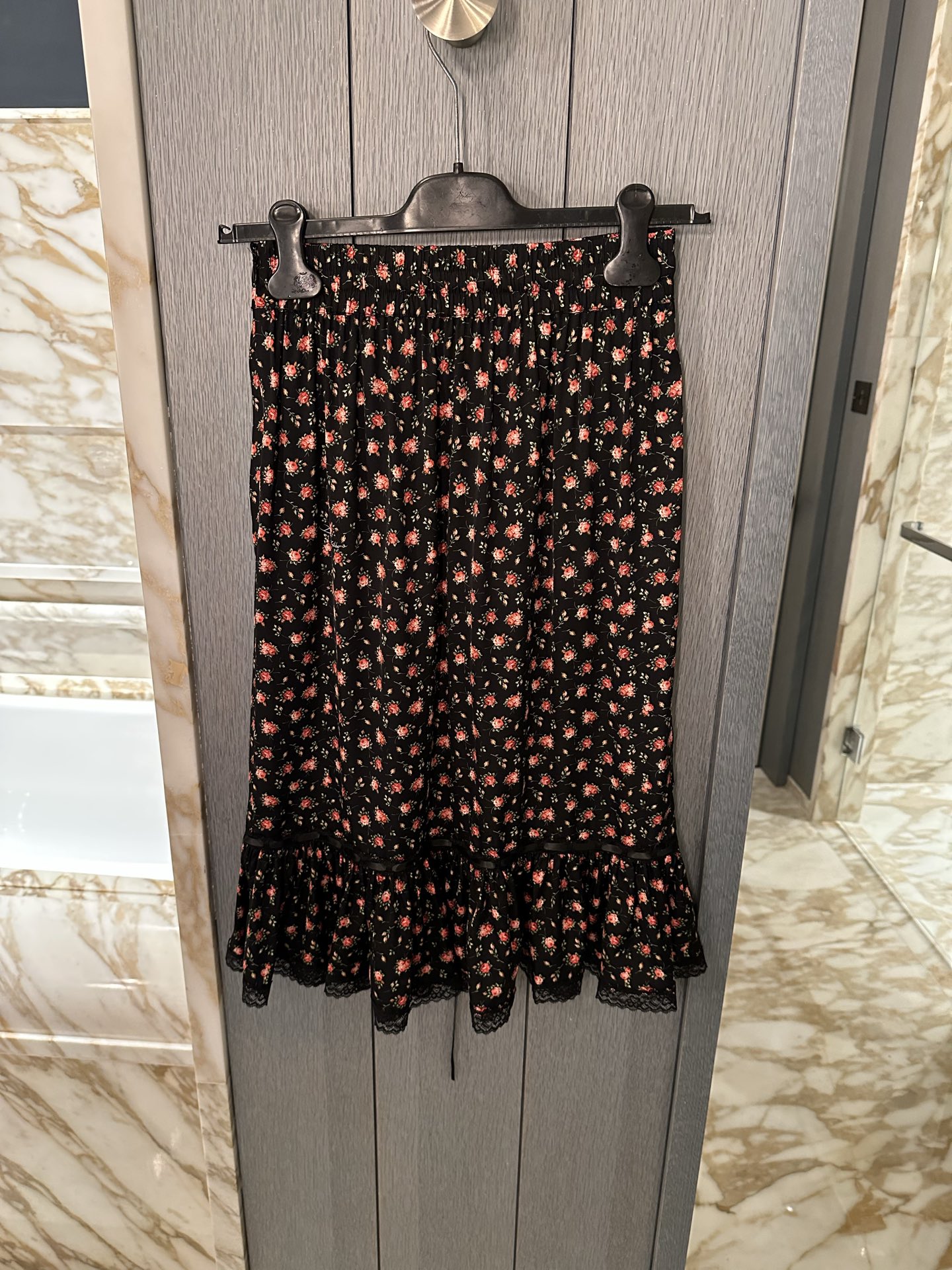 26春夏新款❤️加厚真丝碎花半裙！现货36-38-40-42