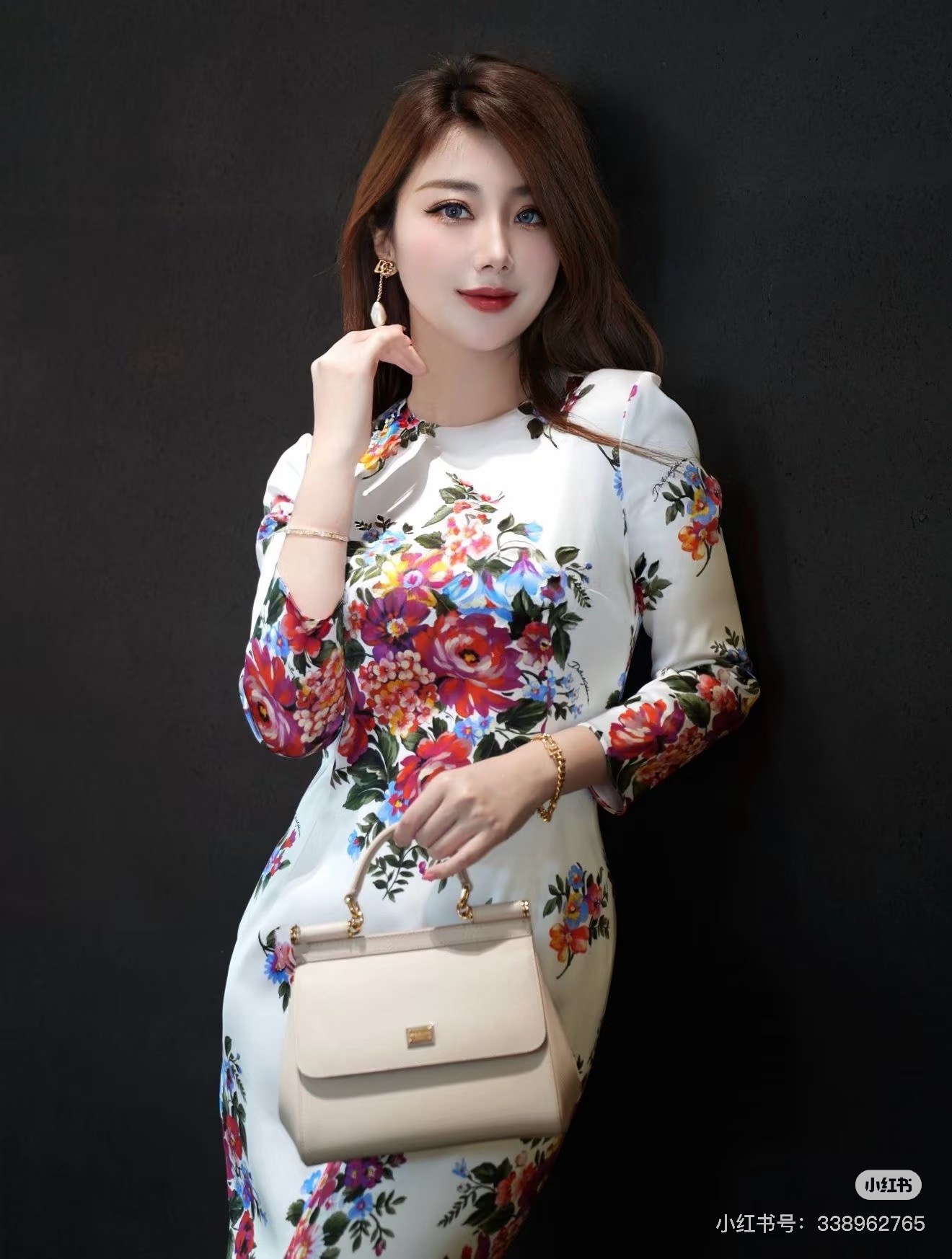 26春夏新款❤️定位印花连衣裙！里外全真丝面料！现货36-38-40-42