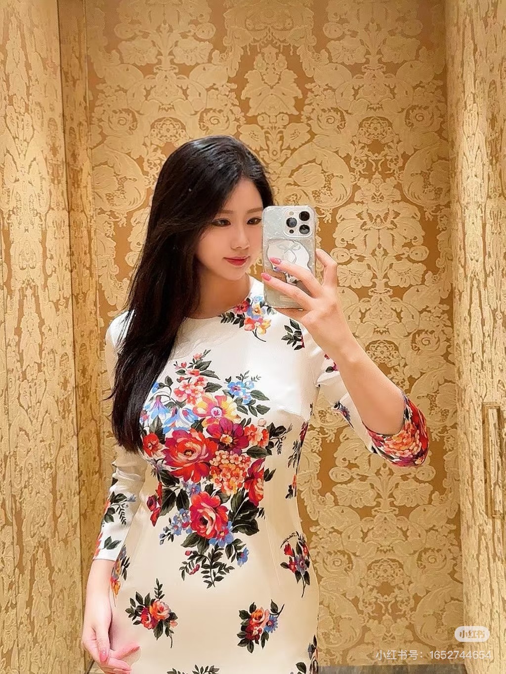 26春夏新款❤️定位印花连衣裙！里外全真丝面料！现货36-38-40-42