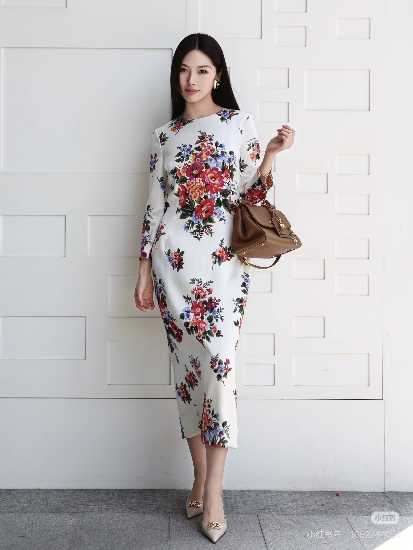 26春夏新款❤️定位印花连衣裙！里外全真丝面料！现货36-38-40-42