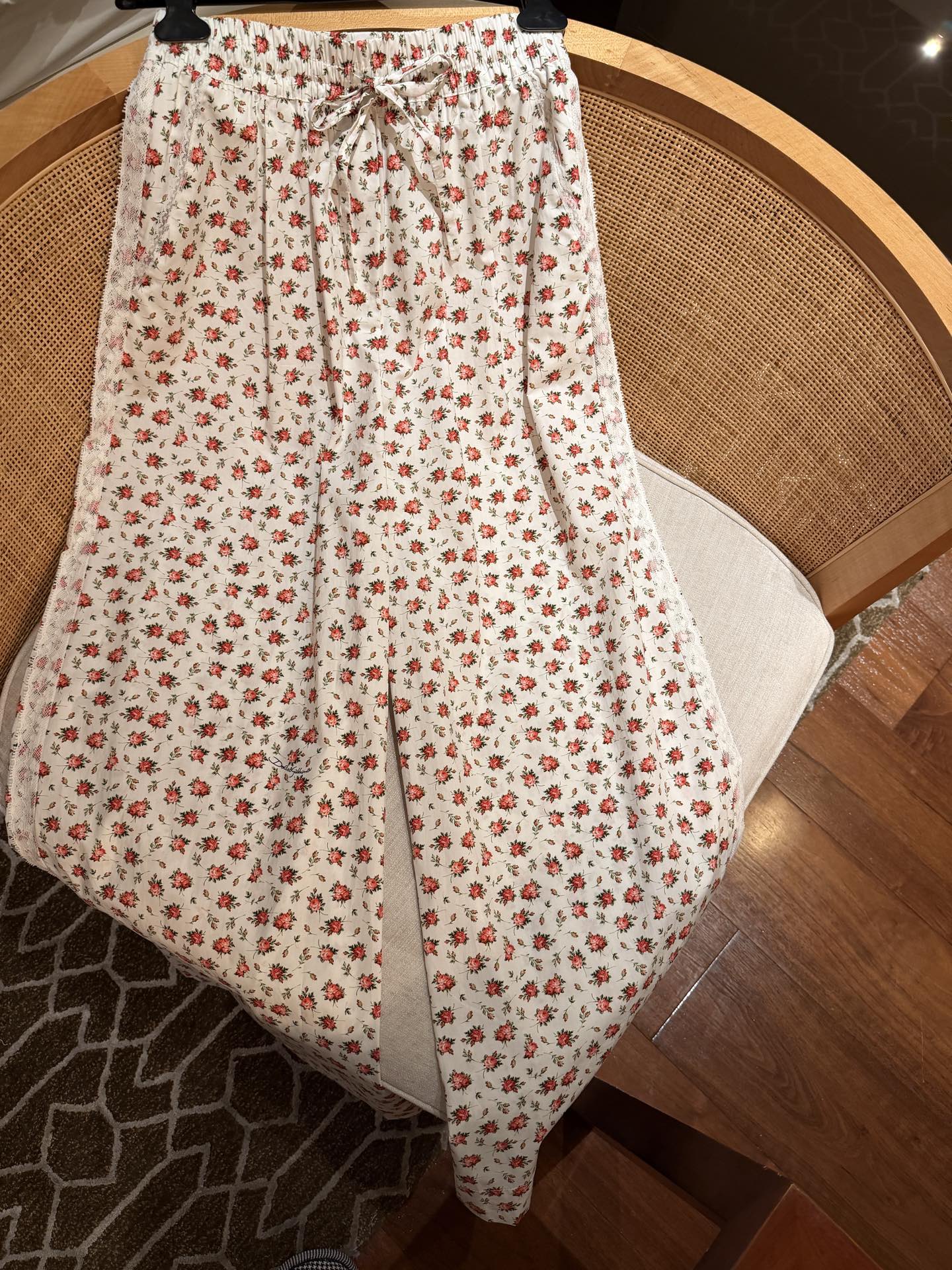 26春夏新款❤️小碎华纯棉印花长裤！阔腿裤宽松现货36-38-40-42