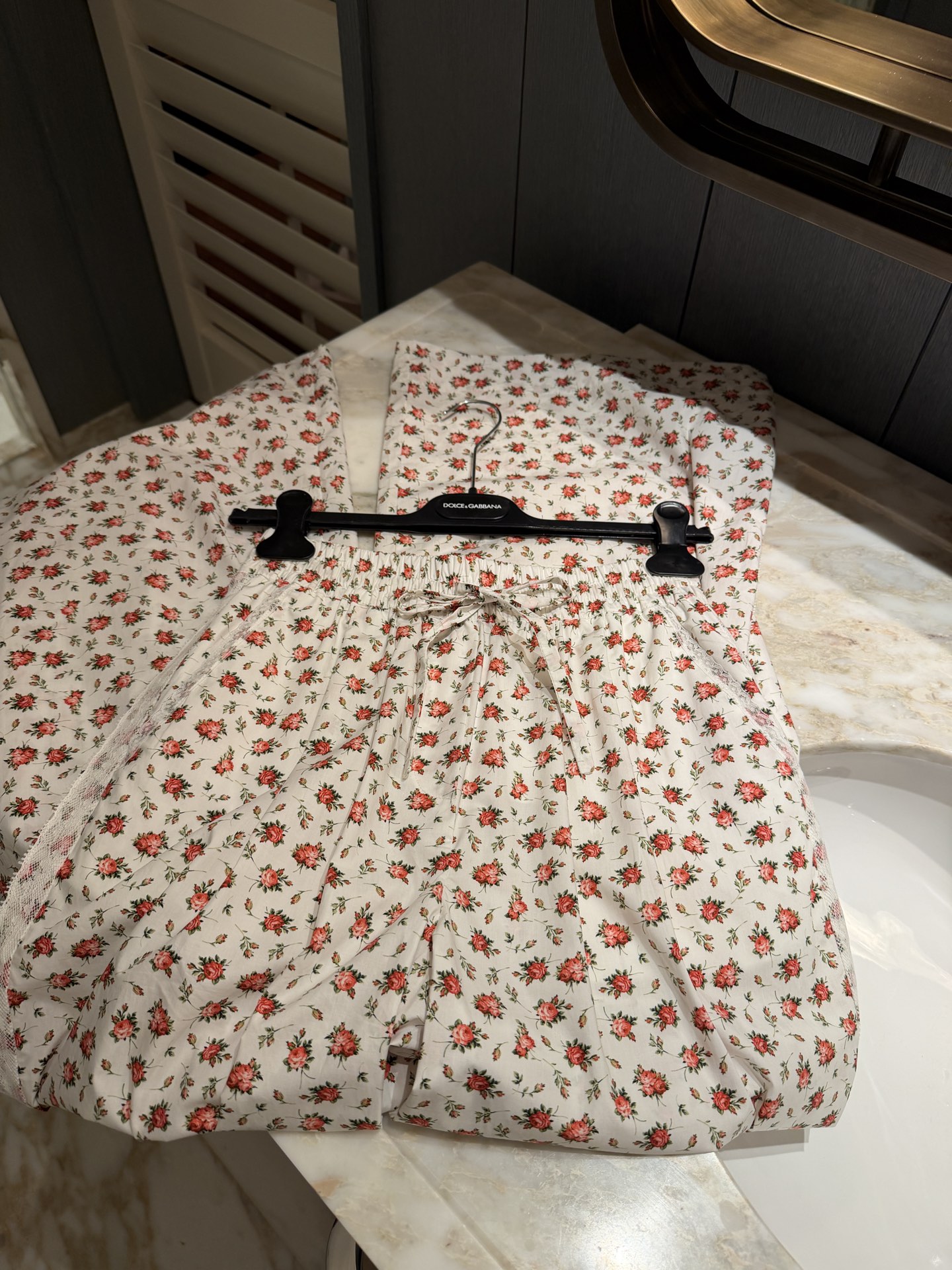 26春夏新款❤️小碎华纯棉印花长裤！阔腿裤宽松现货36-38-40-42