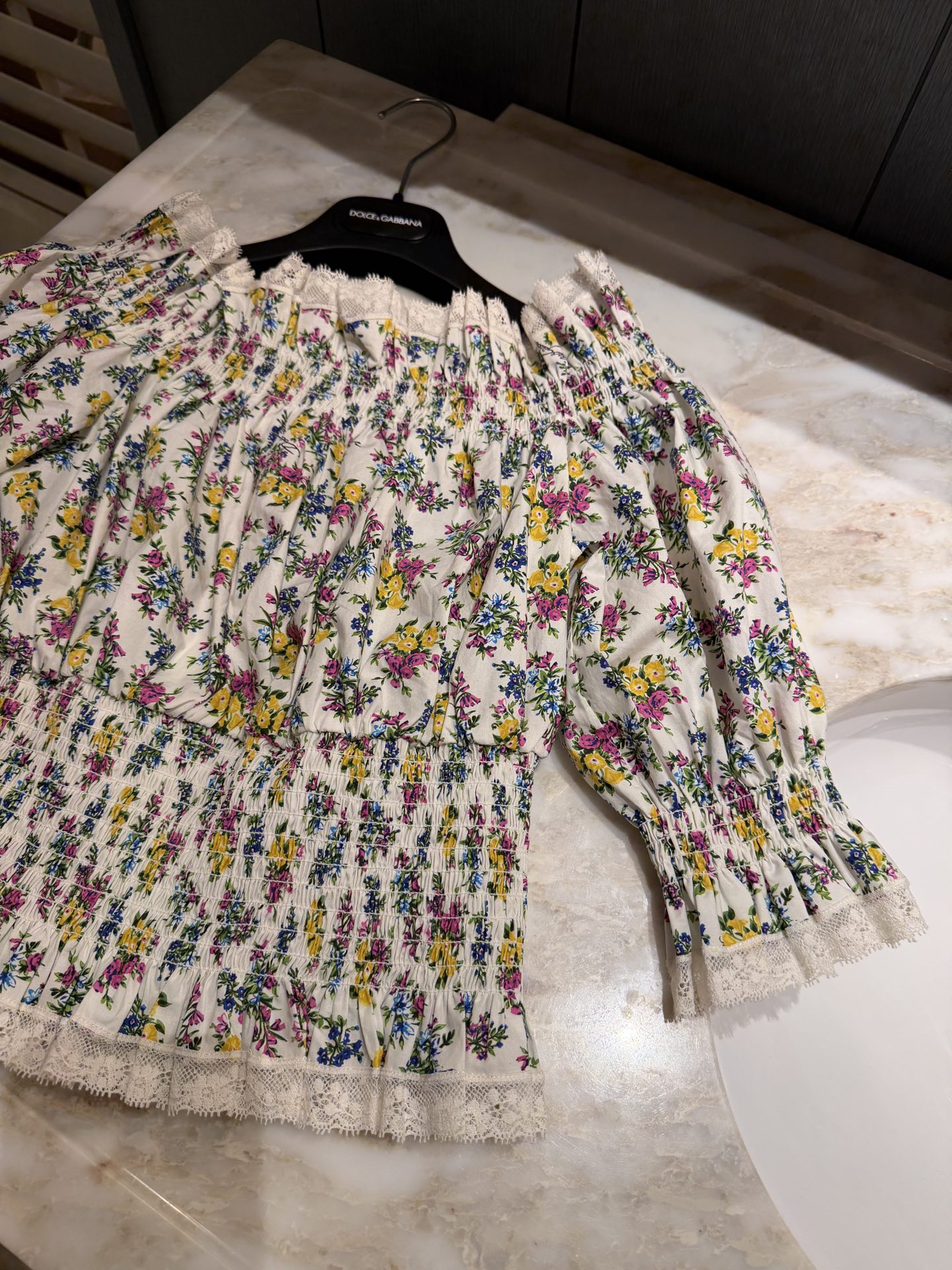 26春夏新款❤️现货纯棉打缆小碎花上衣！36-38-40-42