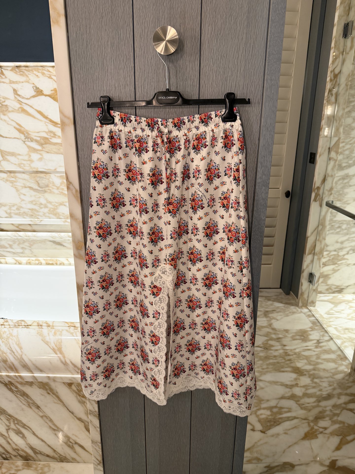 26春夏新款❤️真丝碎花拼接蕾丝半裙！现货36-38-40-42