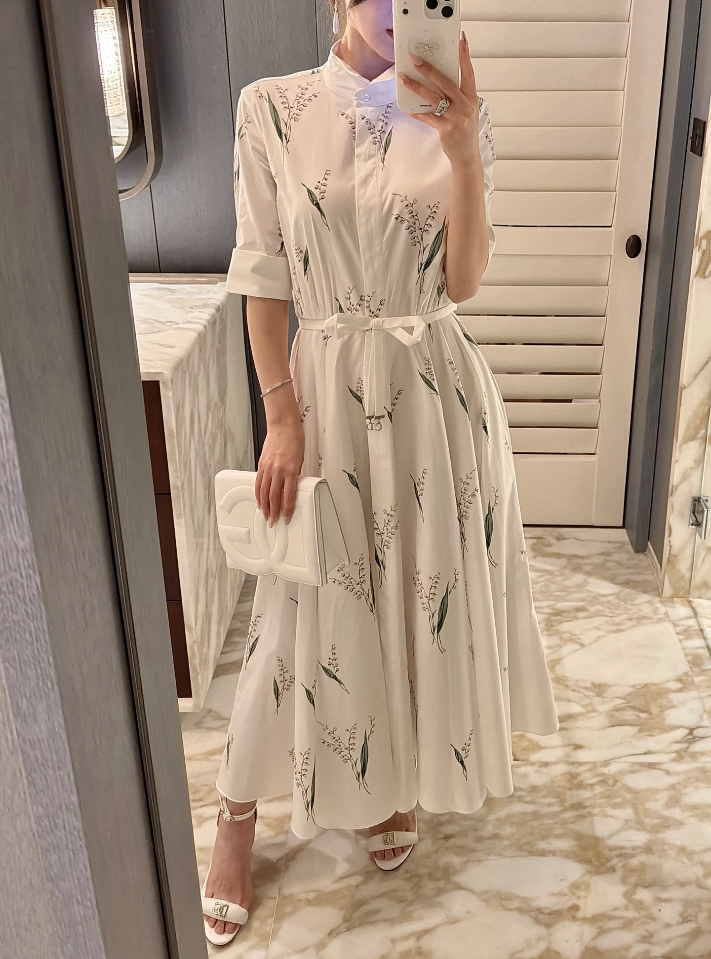 26春夏新款❤️丝绵印花大摆连衣裙！现货36-38-40-42