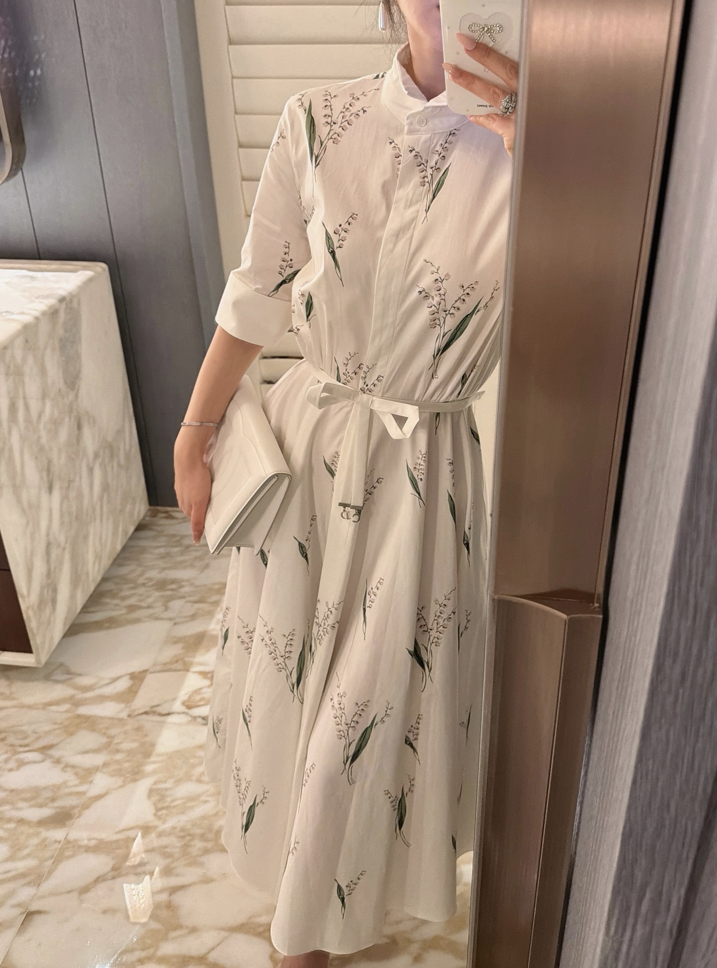 26春夏新款❤️丝绵印花大摆连衣裙！现货36-38-40-42