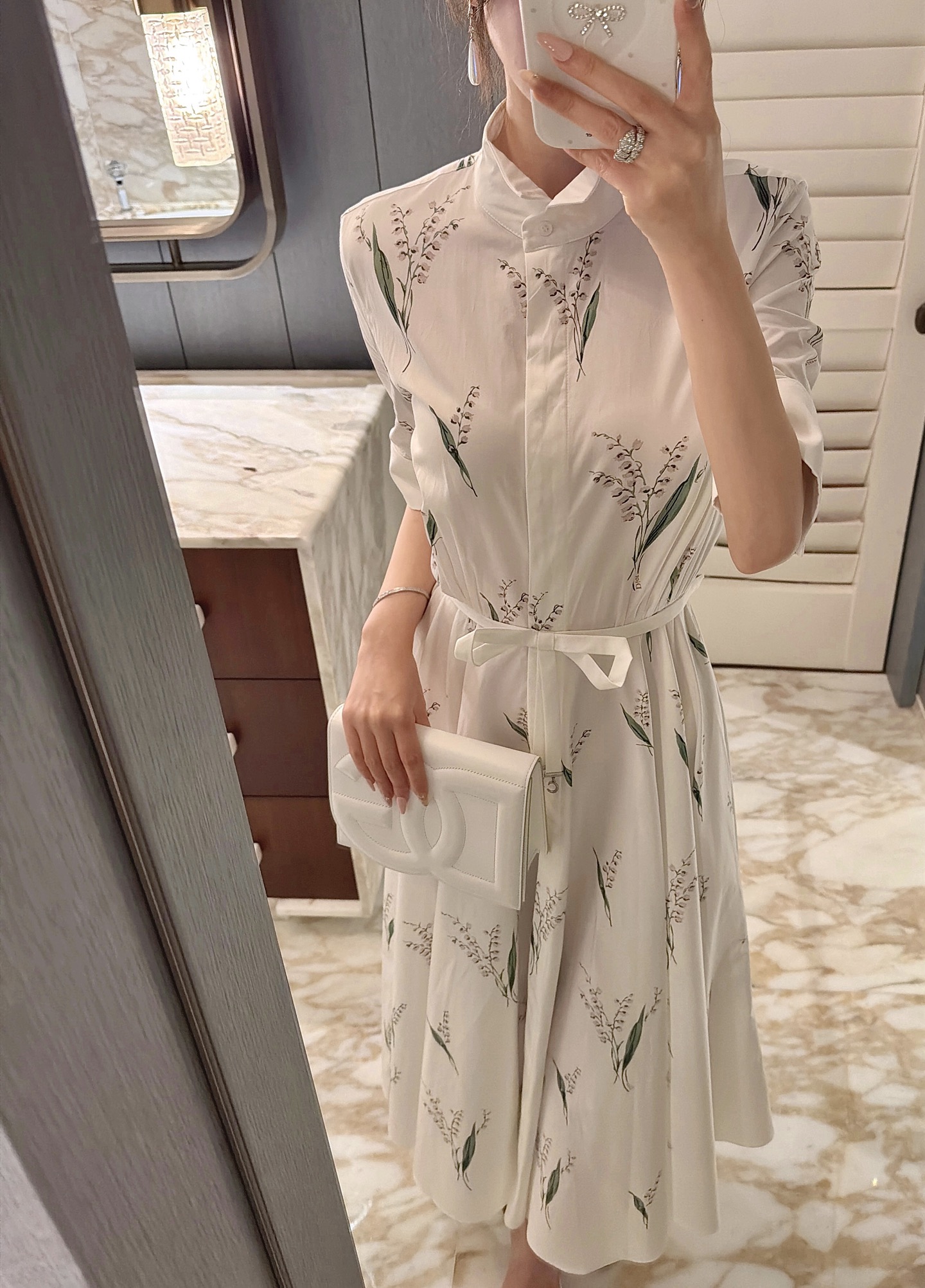 26春夏新款❤️丝绵印花大摆连衣裙！现货36-38-40-42