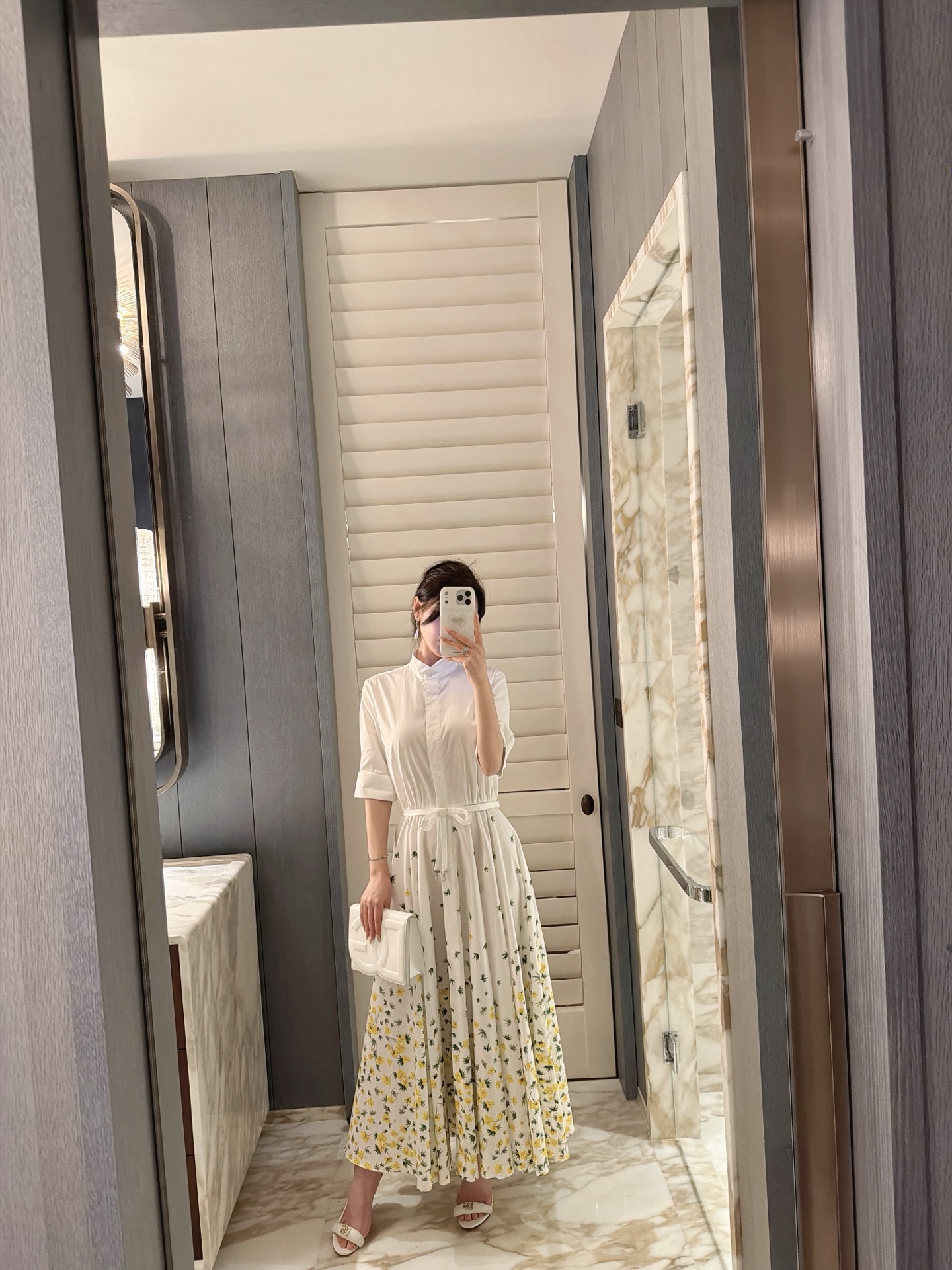 26春夏新款❤️丝绵印花大摆连衣裙！现货36-38-40-42