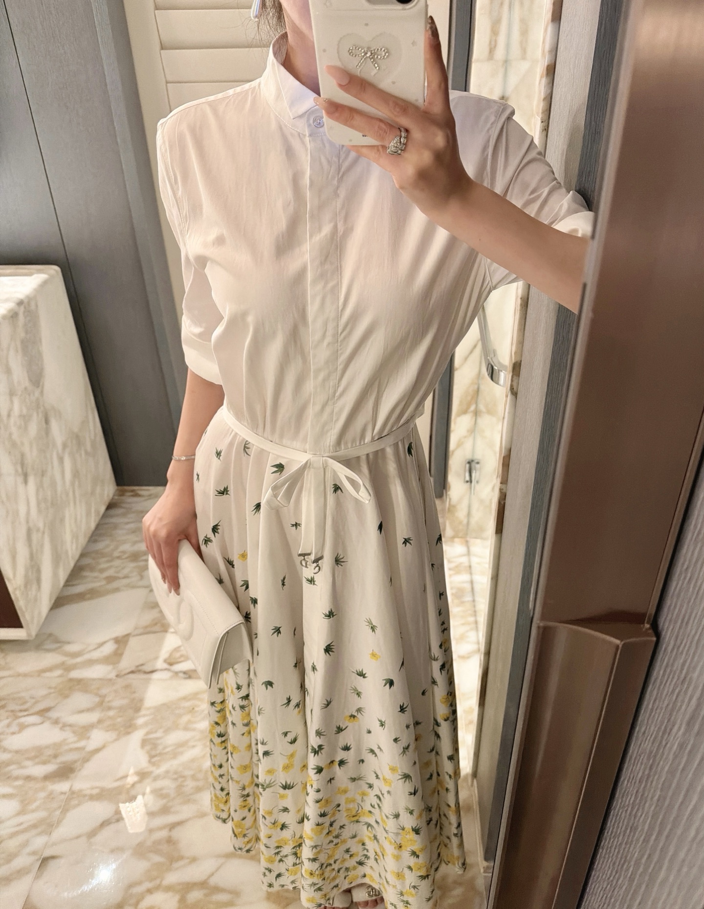 26春夏新款❤️丝绵印花大摆连衣裙！现货36-38-40-42