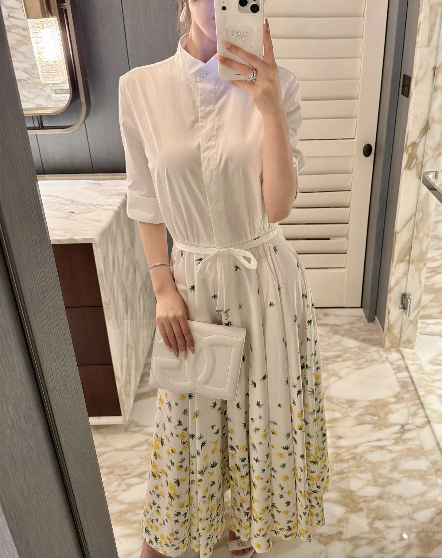 26春夏新款❤️丝绵印花大摆连衣裙！现货36-38-40-42