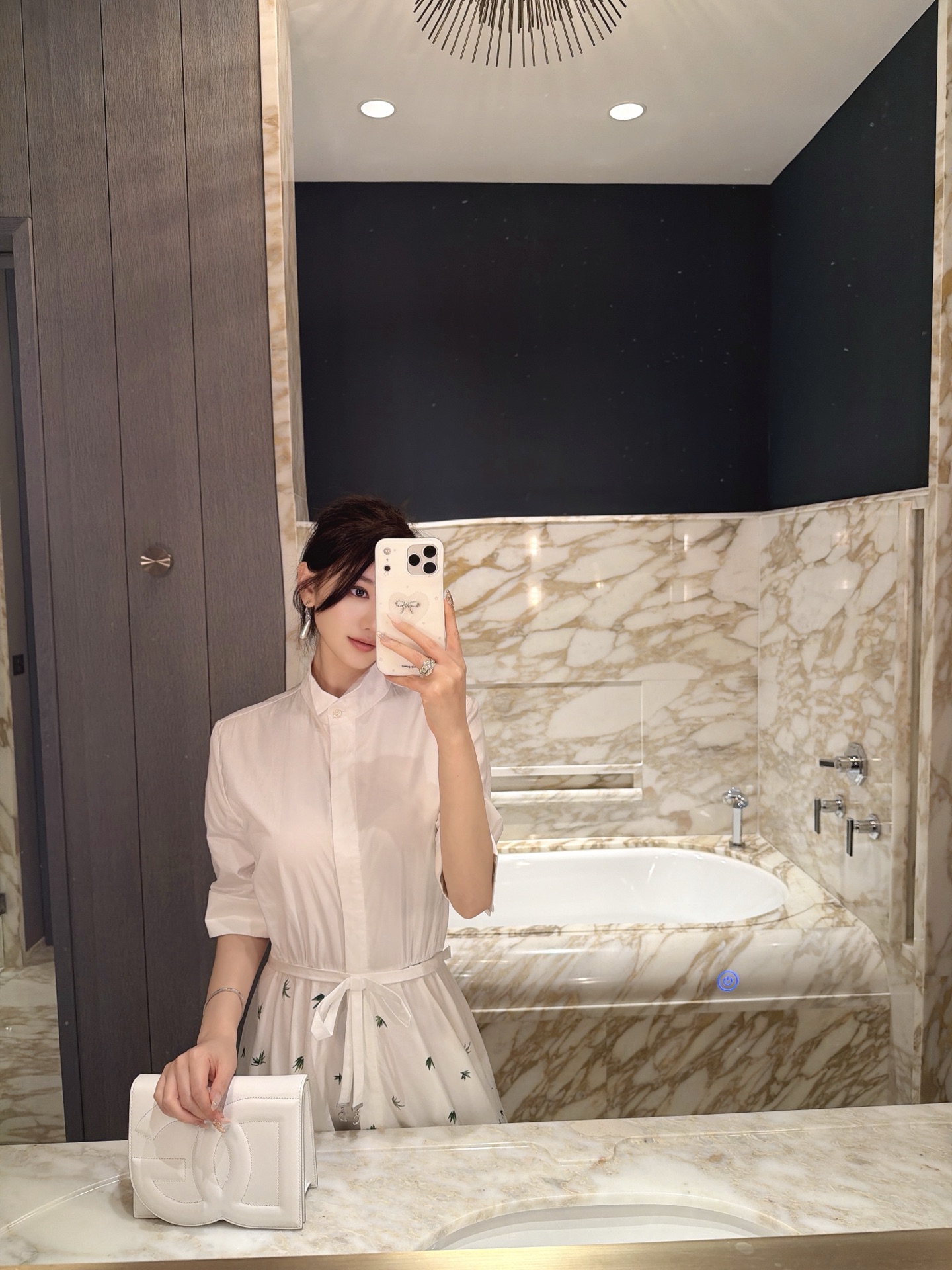 26春夏新款❤️丝绵印花大摆连衣裙！现货36-38-40-42