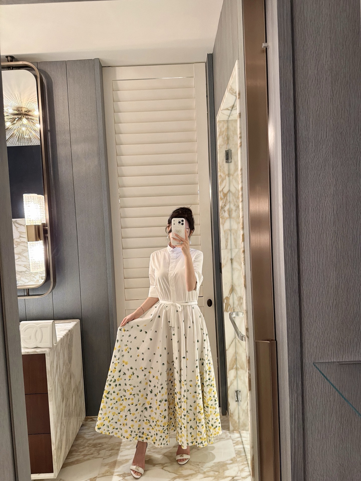 26春夏新款❤️丝绵印花大摆连衣裙！现货36-38-40-42