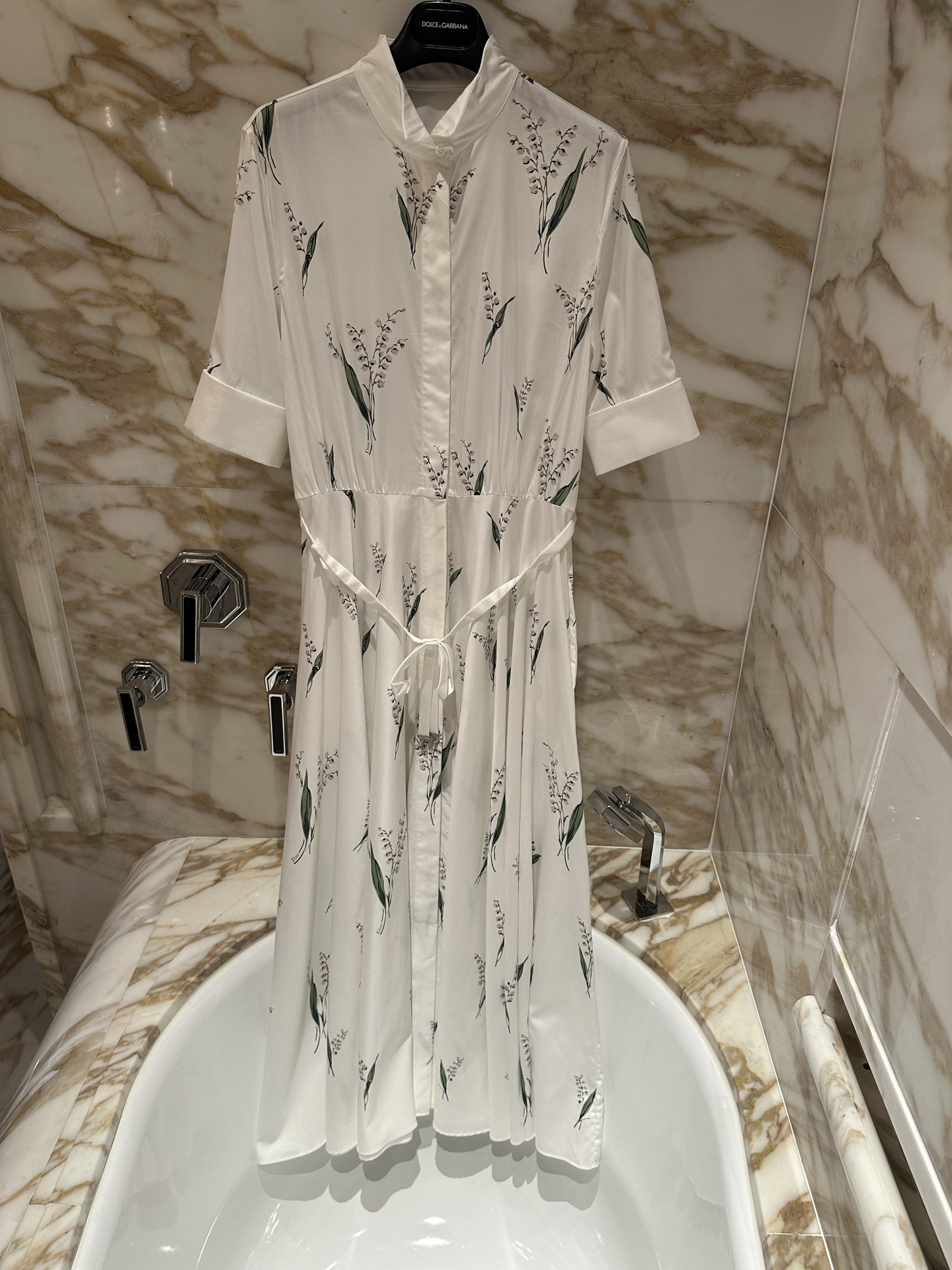 26春夏新款❤️丝绵印花大摆连衣裙！现货36-38-40-42