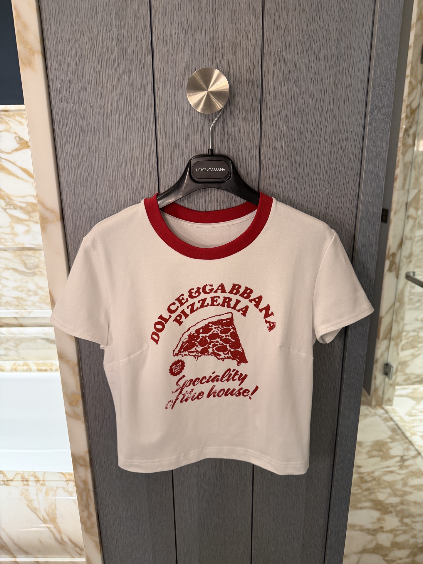 26春夏新款❤️piza图案印花T现货36-38-40-42