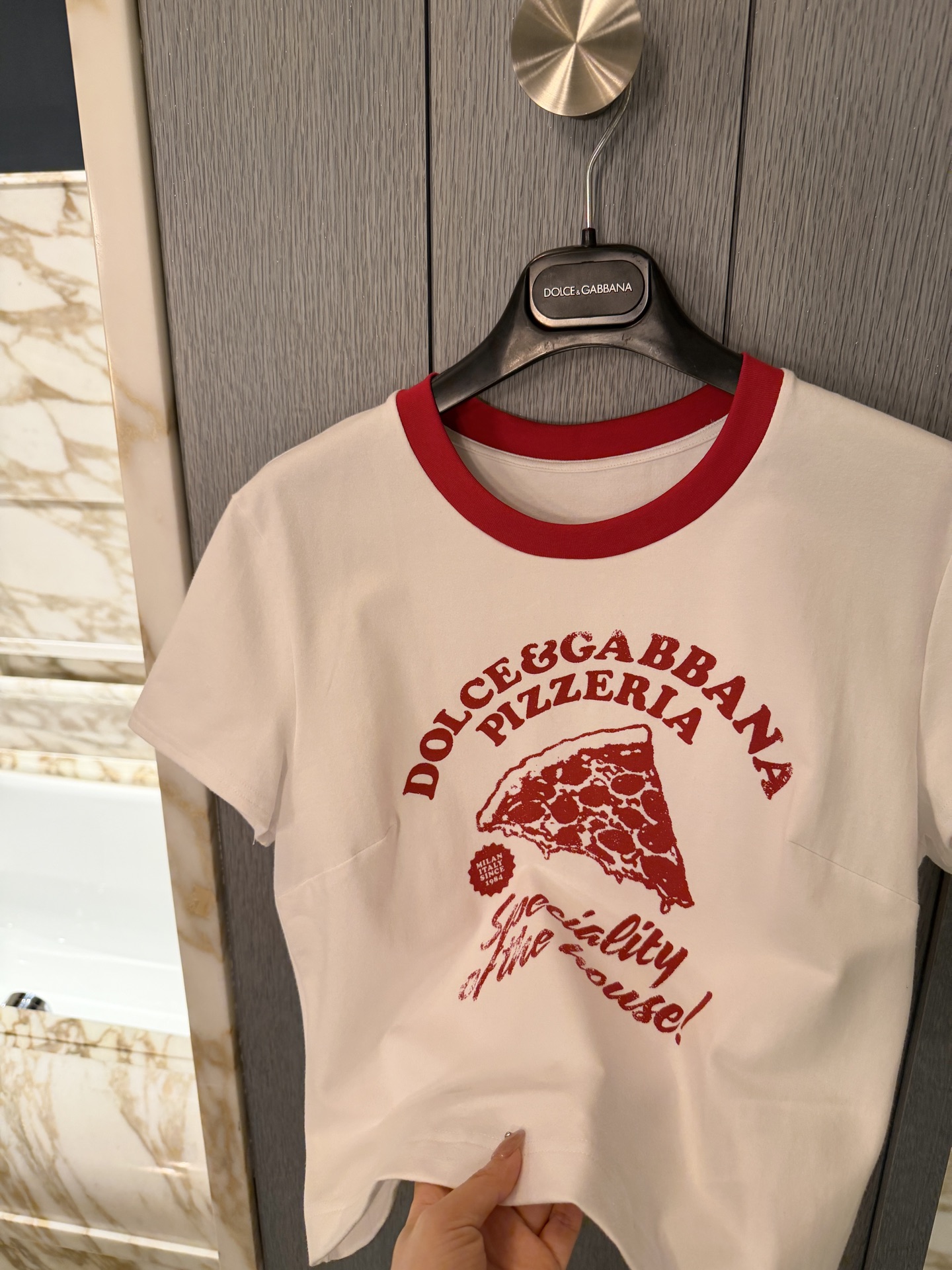 26春夏新款❤️piza图案印花T现货36-38-40-42