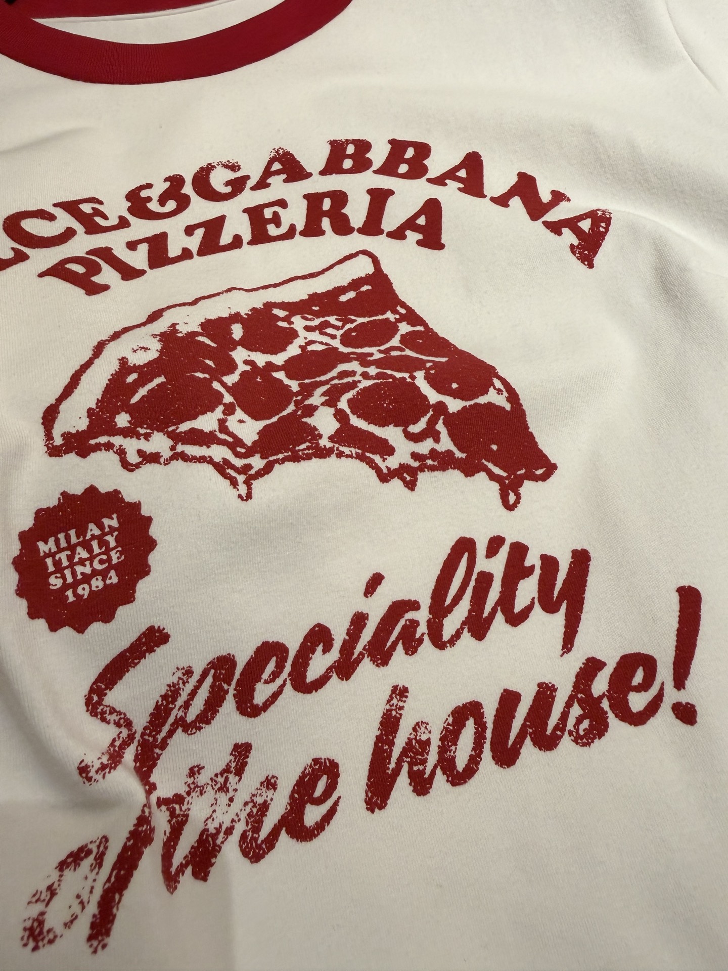 26春夏新款❤️piza图案印花T现货36-38-40-42