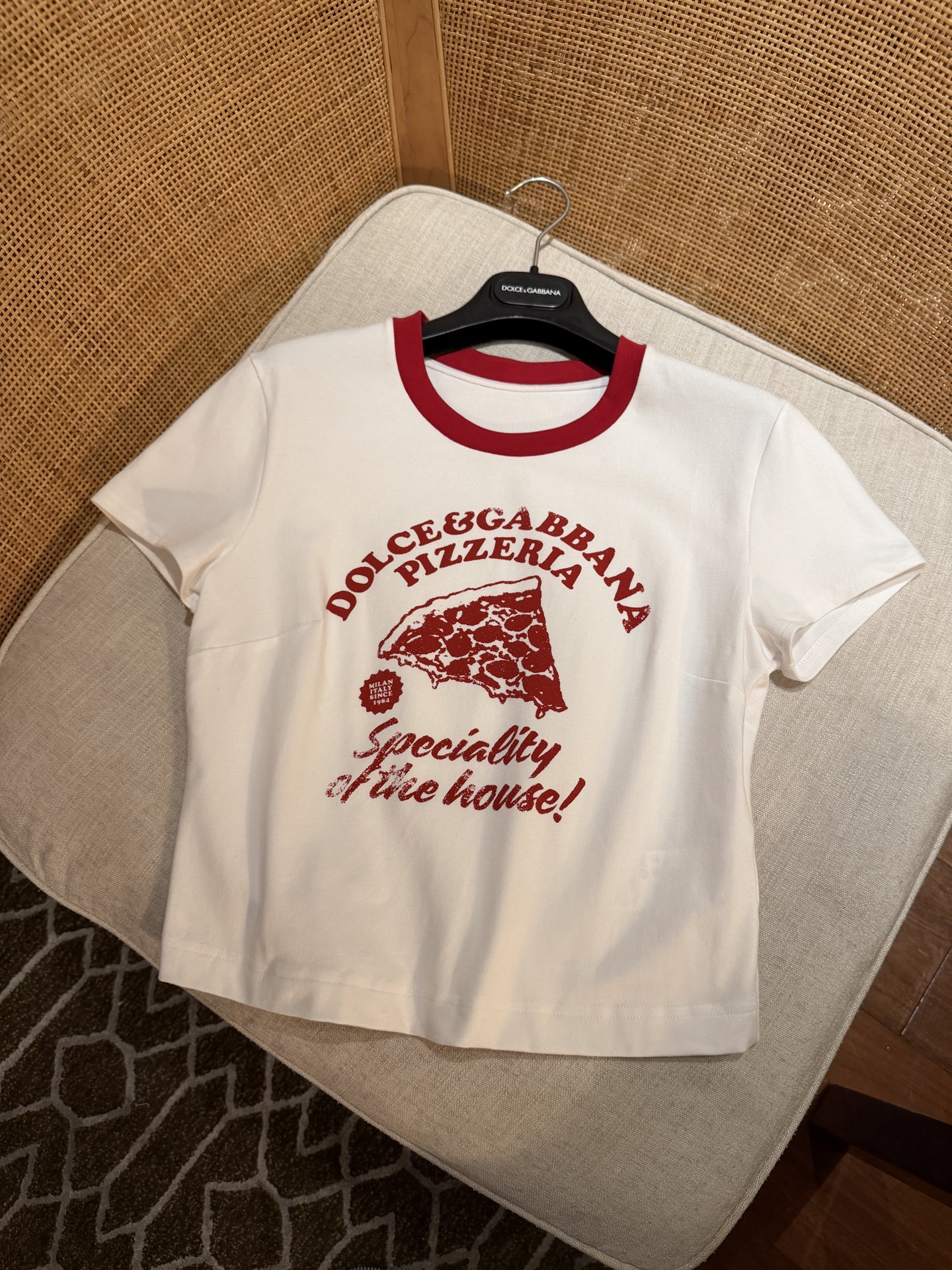 26春夏新款❤️piza图案印花T现货36-38-40-42