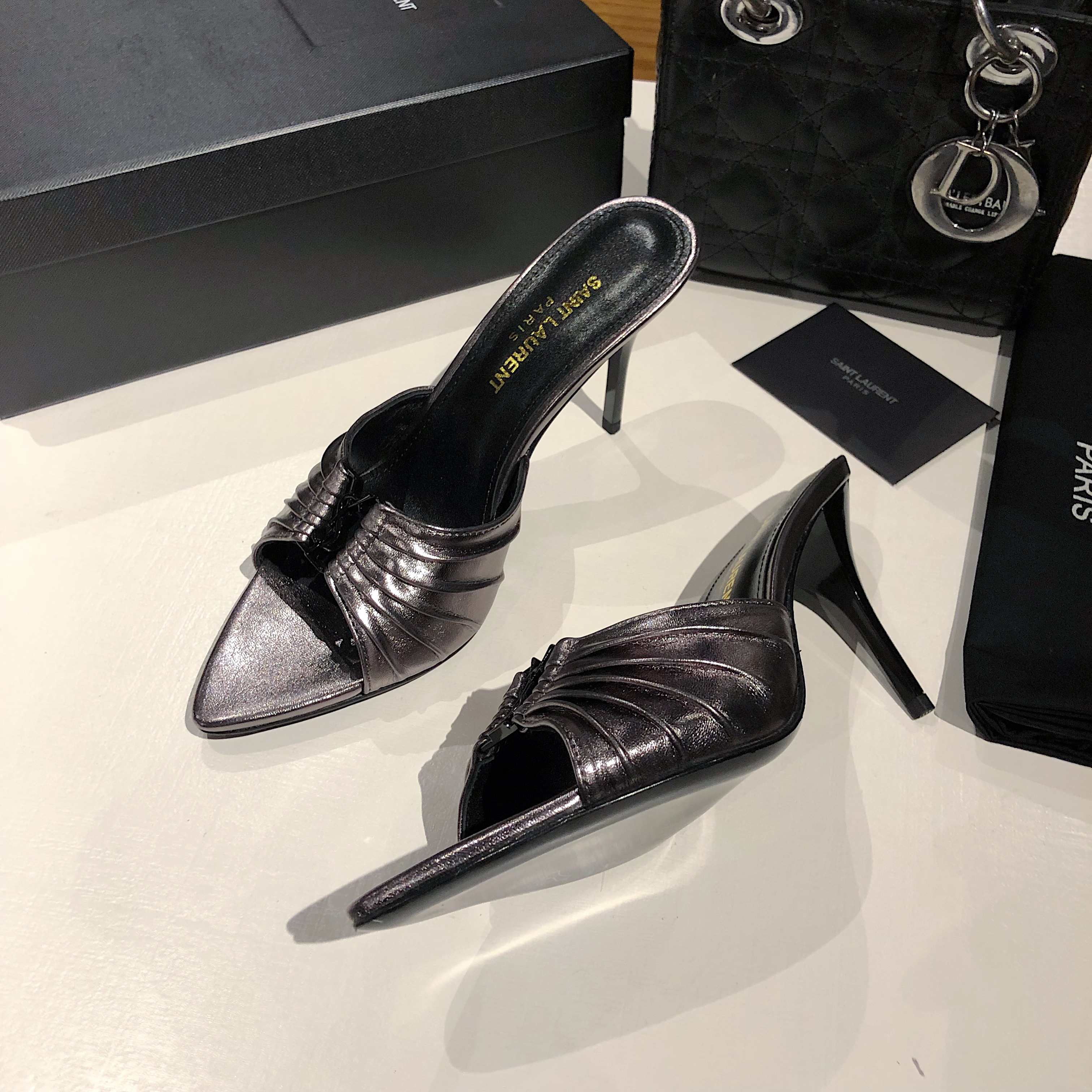 圣罗兰 Saint Laurent 经典高奢皮鞋鞋履高跟鞋 #D8307FD6 5