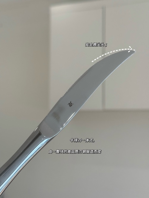 WMF Steak Knife Set, Stainless Steel, Serrated Edge, Kitchen Dining