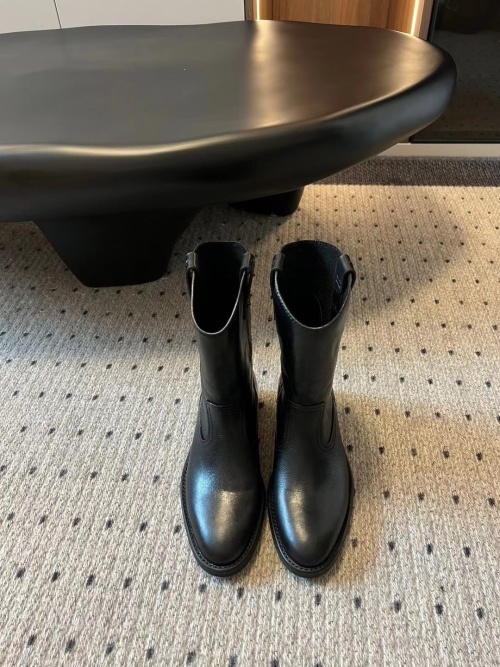 Golden Goose Women's Western Ankle Boots - Black Leather, Retro Style 1 Golden Goose Women's Western Ankle Boots - Black Leather, Retro Style