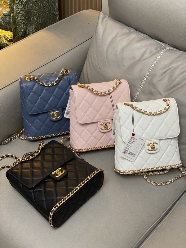 Shop Designer Replica Chanel Bags Backpack Handbags Lychee Pattern Cowhide Chains