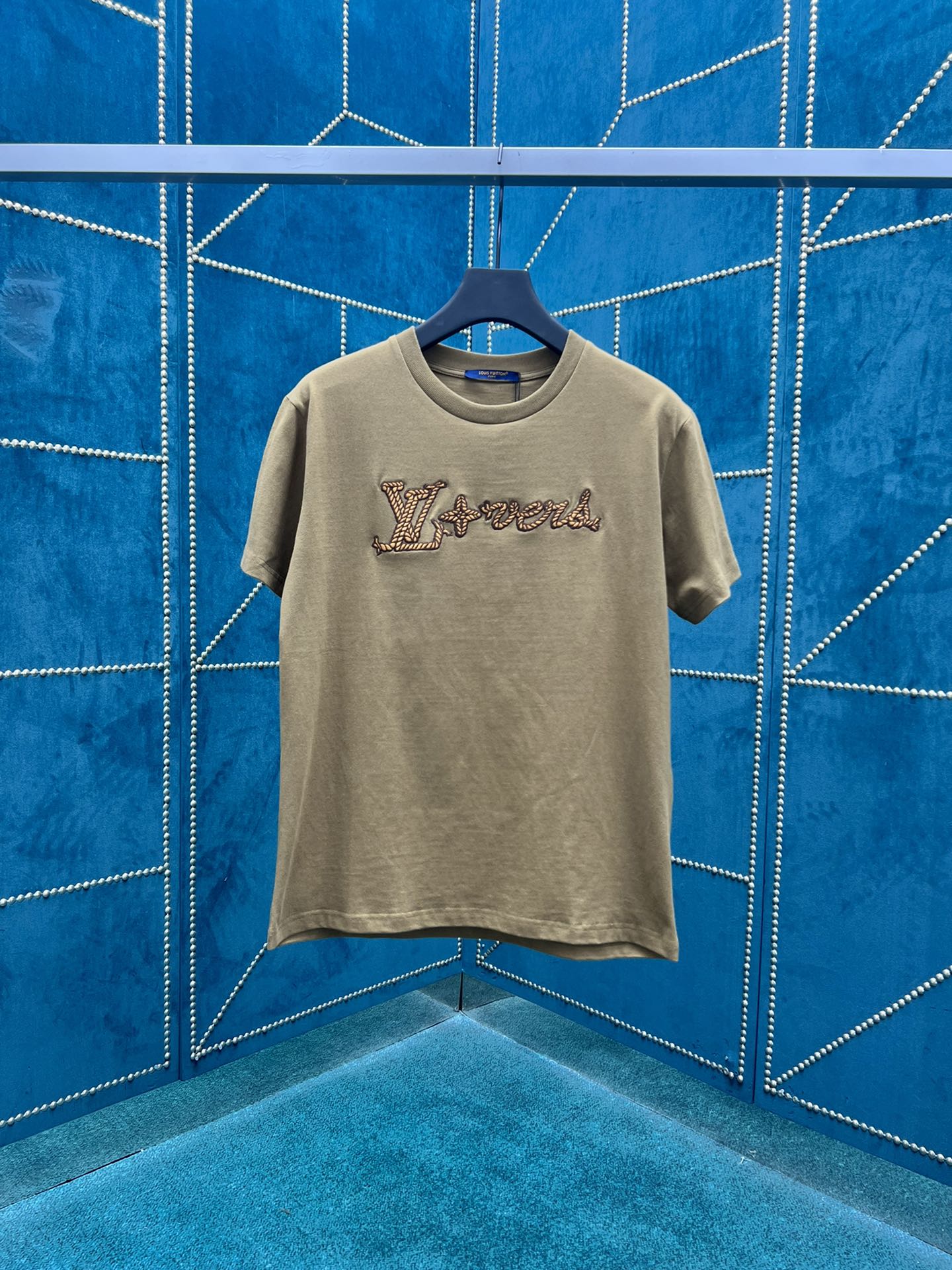 Louis Vuitton Kleding T-Shirt Luxe winkel
 Borduurwerk Unisex Katoen Lente/Zomercollectie
