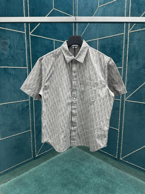 Chemise Dior Oblique Grise en Denim de Coton, Collection 25SS, Tailles 38-41 1 Chemise Dior Oblique Grise en Denim de Coton, Collection 25SS, Tailles 38-41
