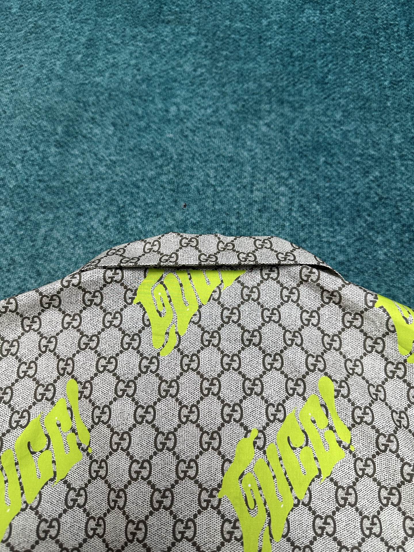 Gucci Beige, Brown & Lemon Green Cotton Shirt with Gucci Print - New 25SS 10 i1746861389438 7094 0 8