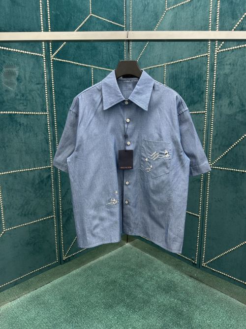 Louis Vuitton Regatta Pattern Embroidered Short Sleeve Shirt 1 Louis Vuitton Regatta Pattern Embroidered Short Sleeve Shirt