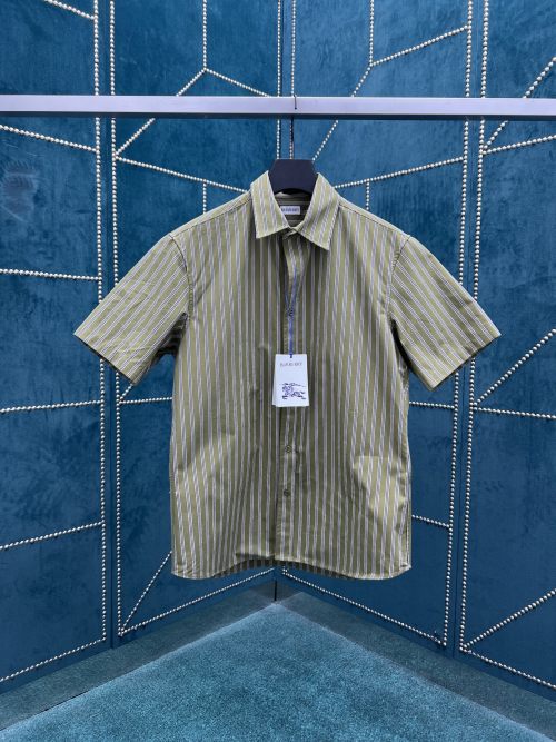 Burberry Striped Cotton Canvas Short-Sleeve Shirt - Regular Fit 1 Burberry Striped Cotton Canvas Short-Sleeve Shirt - Regular Fit