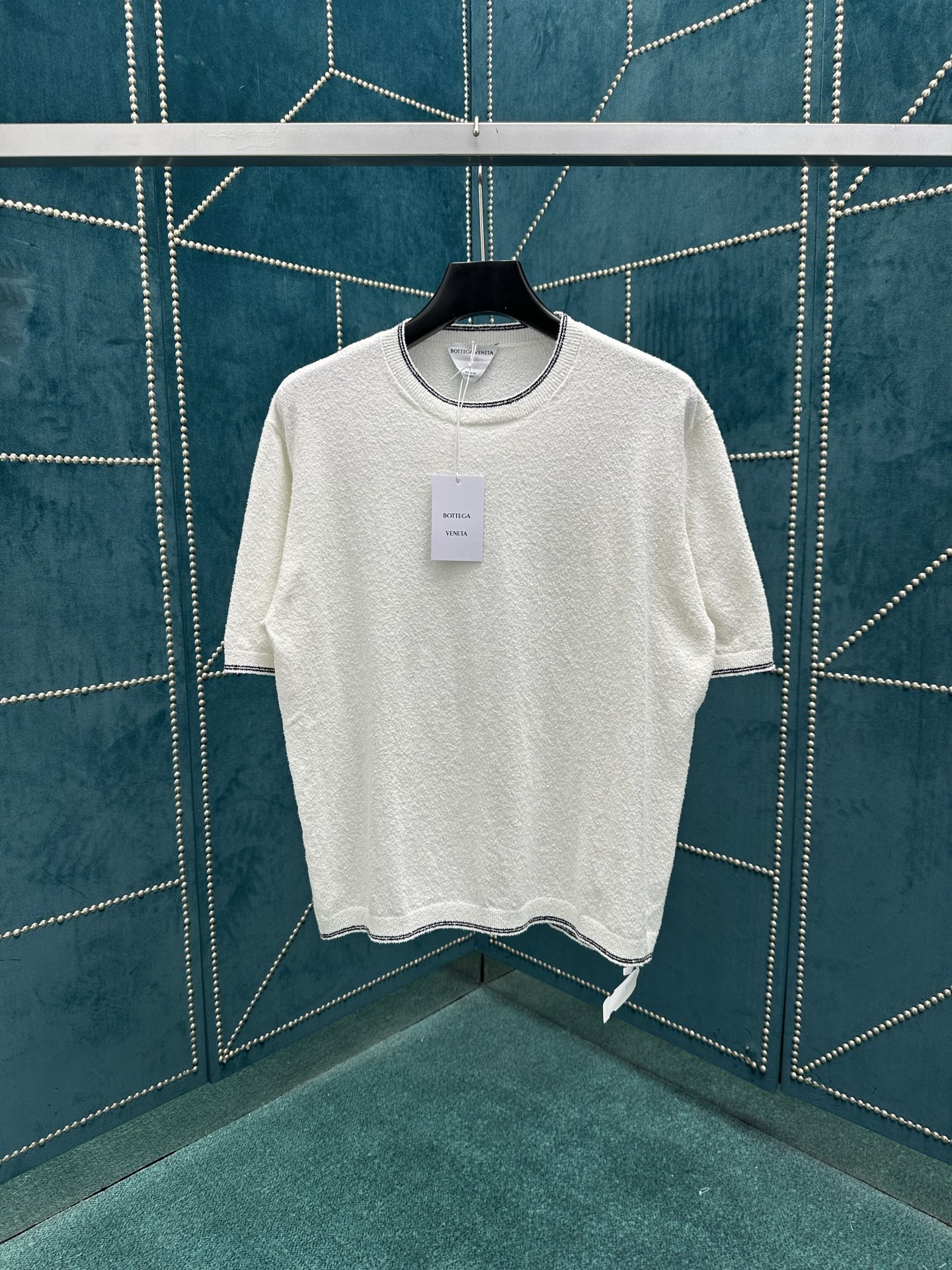NO:459103,BV 25ss new round neck cotton bead leather short-sleeved T-shirt for women white S.M.L., bottega veneta, T-shirt,tees, t-shirt,alexander wang19860909BV 25ss新款圆领棉质珠皮呢短袖 T恤 女款 白色 码数S.M.L.,,bottega veneta,T-shirt,tees，t-shirt,alexander wang,Men's clothing