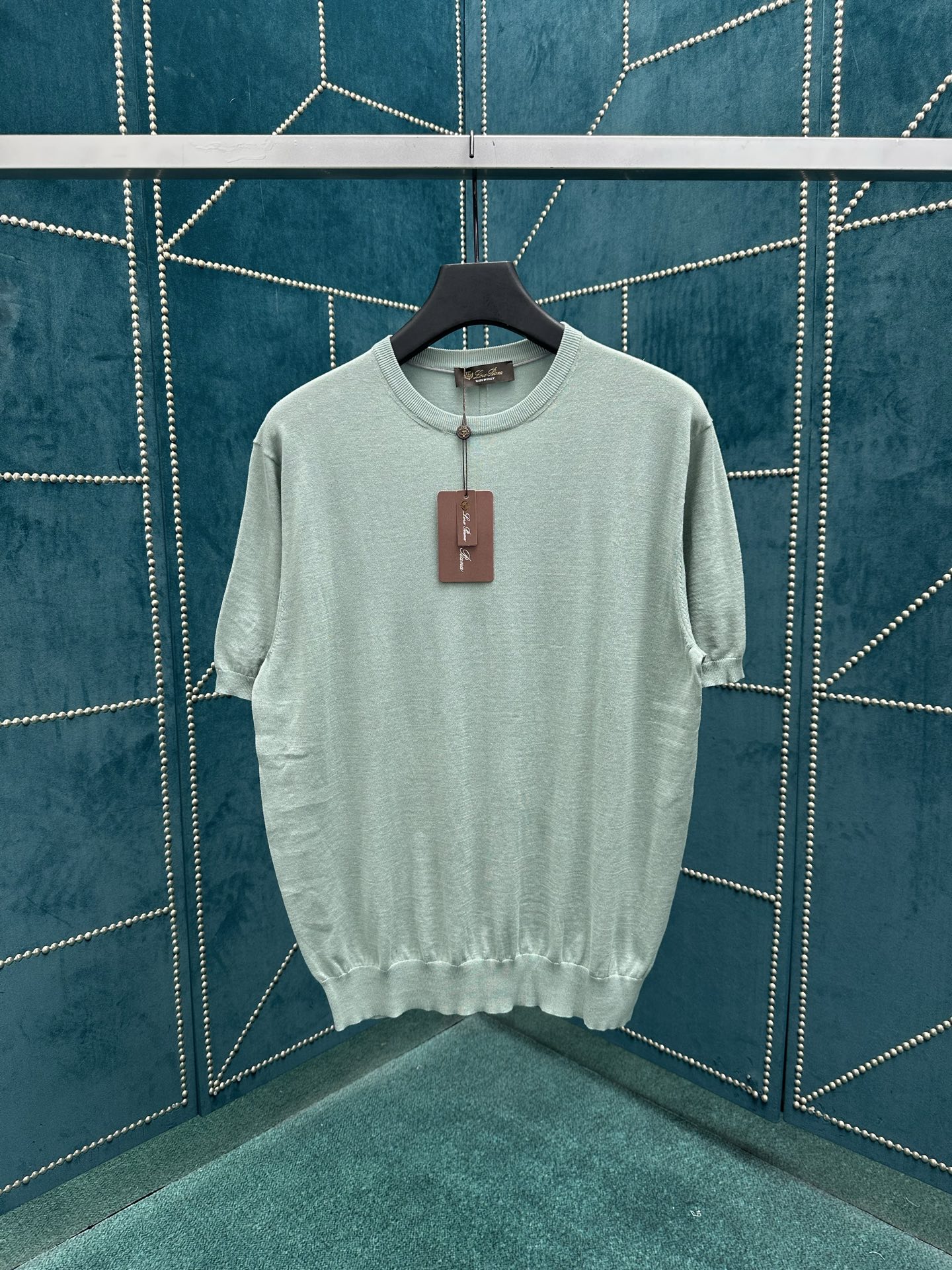NO:454861,LP 25ss new shoulder-fall solid color round neck short-sleeved T-shirt for men, green, high-version S.M.L., loro piana, T-shirt,tees, t-shirt,alexander wang19860909LP 25ss新款落肩纯色圆领短袖T恤 男款 绿色 高版本 码数S.M.L.,,loro piana,T-shirt,tees，t-shirt,alexander wang,Men's clothing