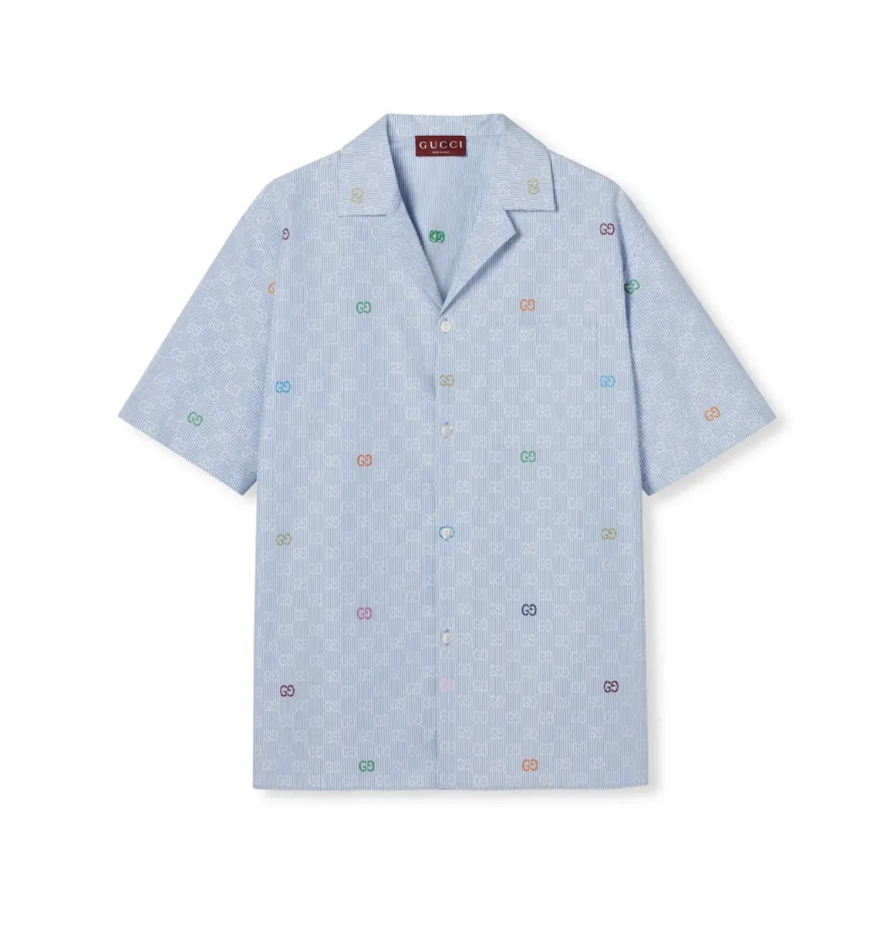 Gucci Light Blue Cotton Shirt and Shorts Set with Embroidered Details 3 i1751872502359 4001 0 1