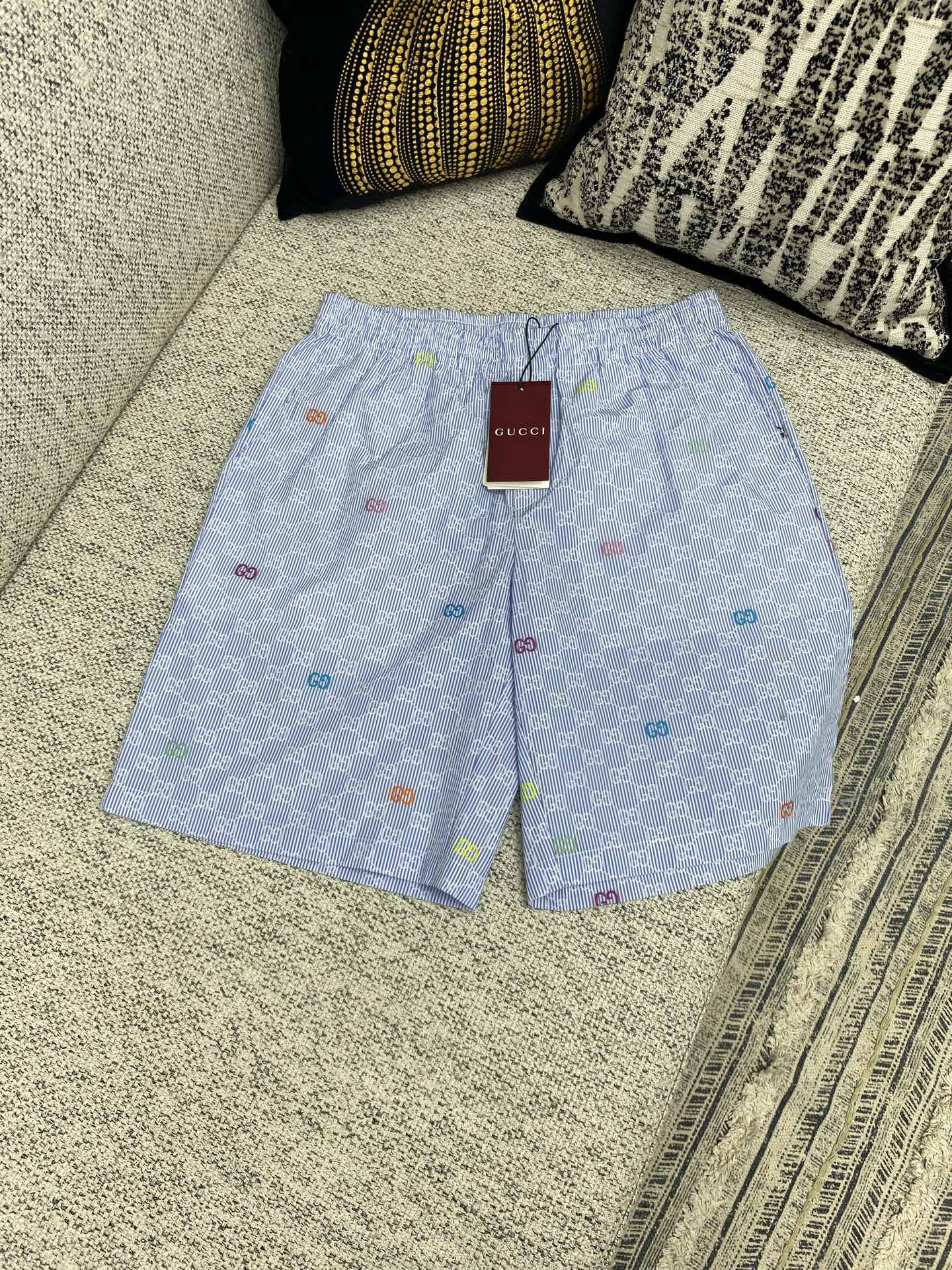 Gucci Striped Swim Shorts with Colorful GG Logo - Stylish Summer Essential 1 i1751872853626 51 0 0