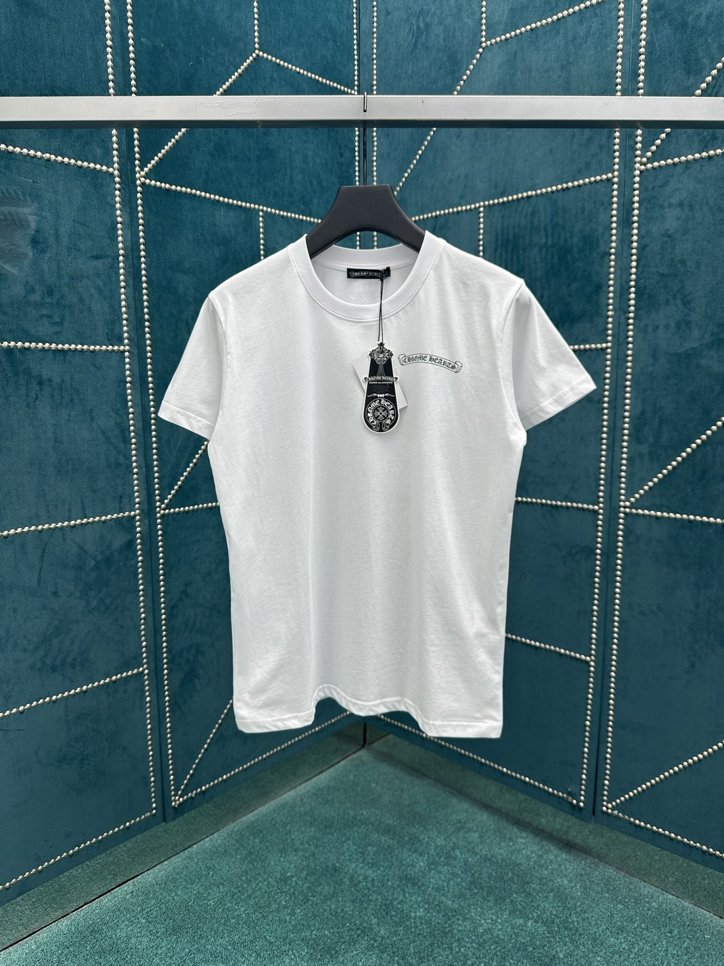 NO:491076,Croxin 25ss new white printed short-sleeved T-shirt, male and female style, high-version S.M.L.XL.,,chrome hearts, T-shirt,tees, t-shirt,alexander wang19860909克罗心 25ss新款白色印花短袖T恤 男女同款 高版本 码数S.M.L.XL.,,chrome hearts,T-shirt,tees，t-shirt,alexander wang,Men's clothing