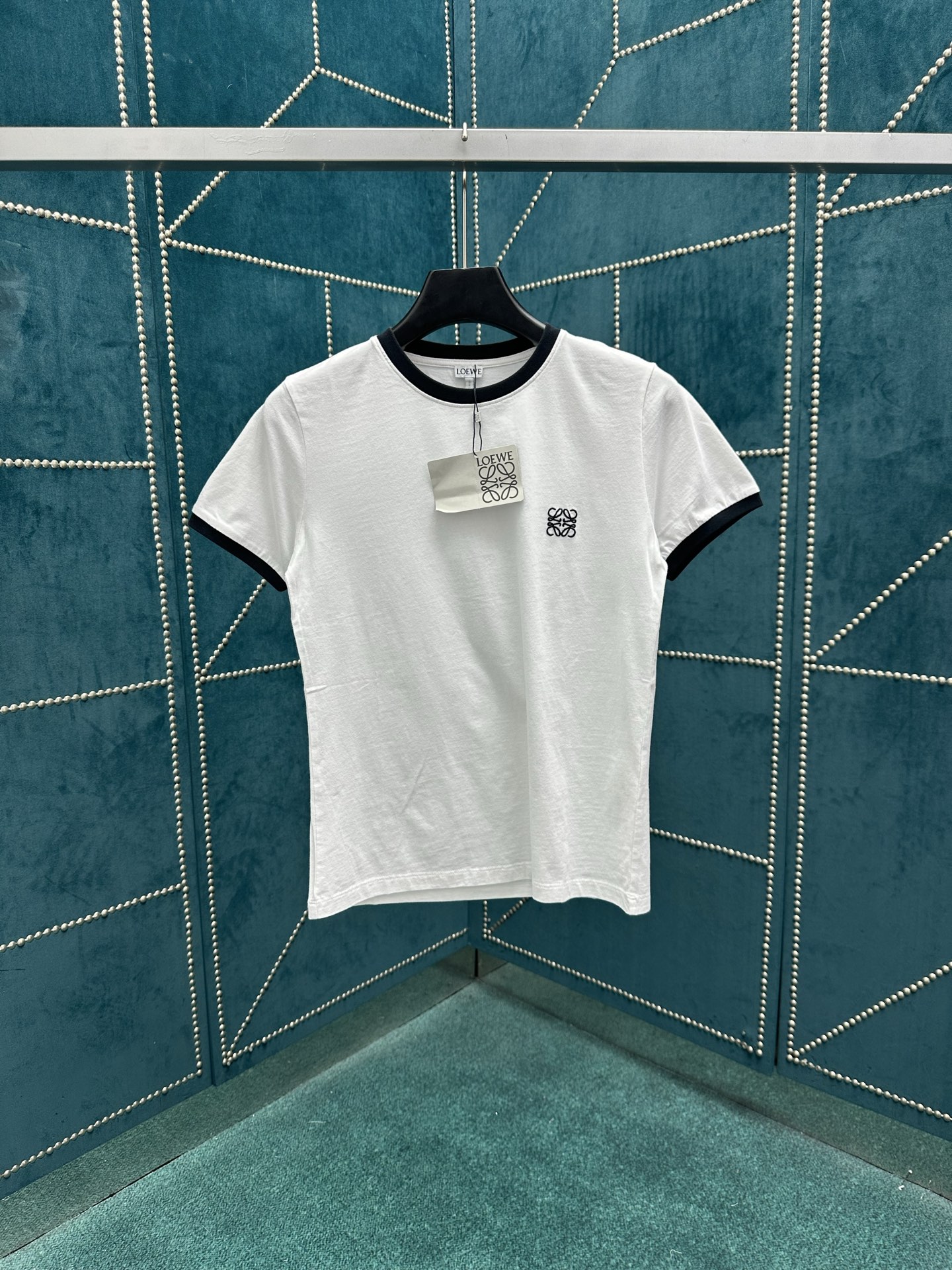 NO:496381,Luo Yiwei 25ss new Anagram cotton printed logo round neck short sleeve women's style white high version S.M.L., loewe, T-shirt, alexander wang19860909罗意威25ss新款Anagram棉质印花Logo圆领短袖 女款 白色高版本 码数S.M.L.,,loewe,T-shirt,alexander wang,Men's clothing