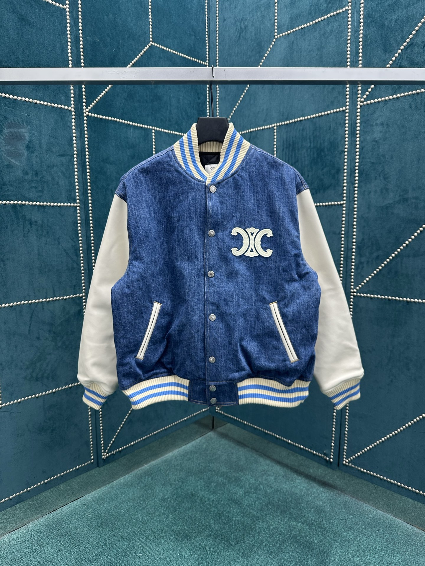 P1056 Céline 25ssstrromphe TRAIL Cowboy Zero Baseball jacket, high-end version Number: S.M.L.XL. - 图片 1