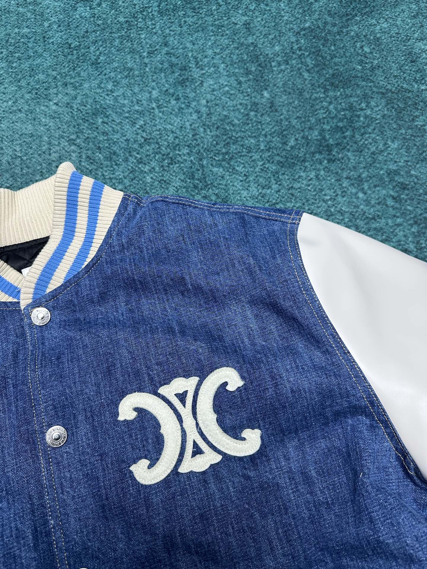 P1056 Céline 25ssstrromphe TRAIL Cowboy Zero Baseball jacket, high-end version Number: S.M.L.XL. - 图片 4
