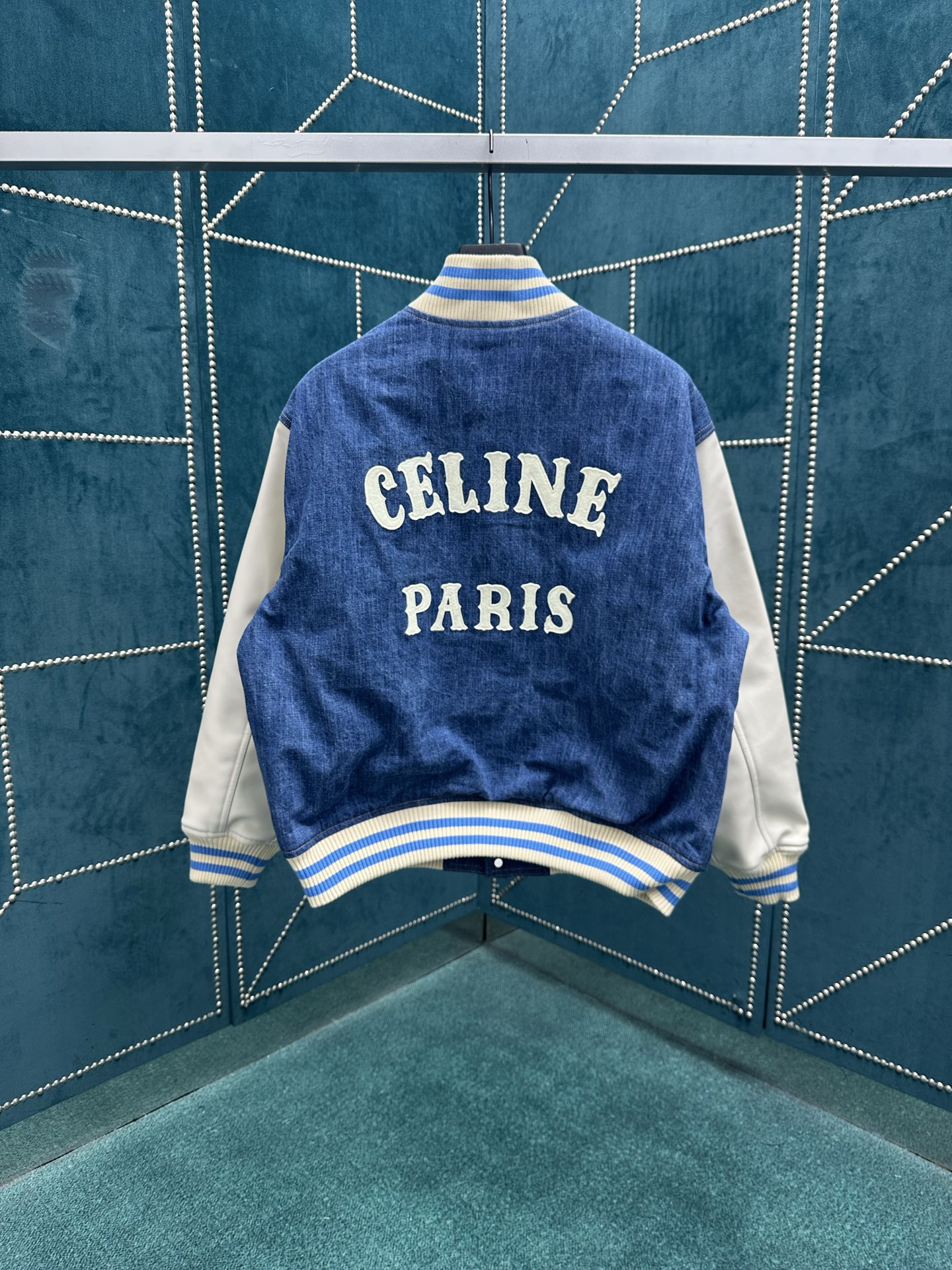 P1056 Céline 25ssstrromphe TRAIL Cowboy Zero Baseball jacket, high-end version Number: S.M.L.XL. - 图片 2
