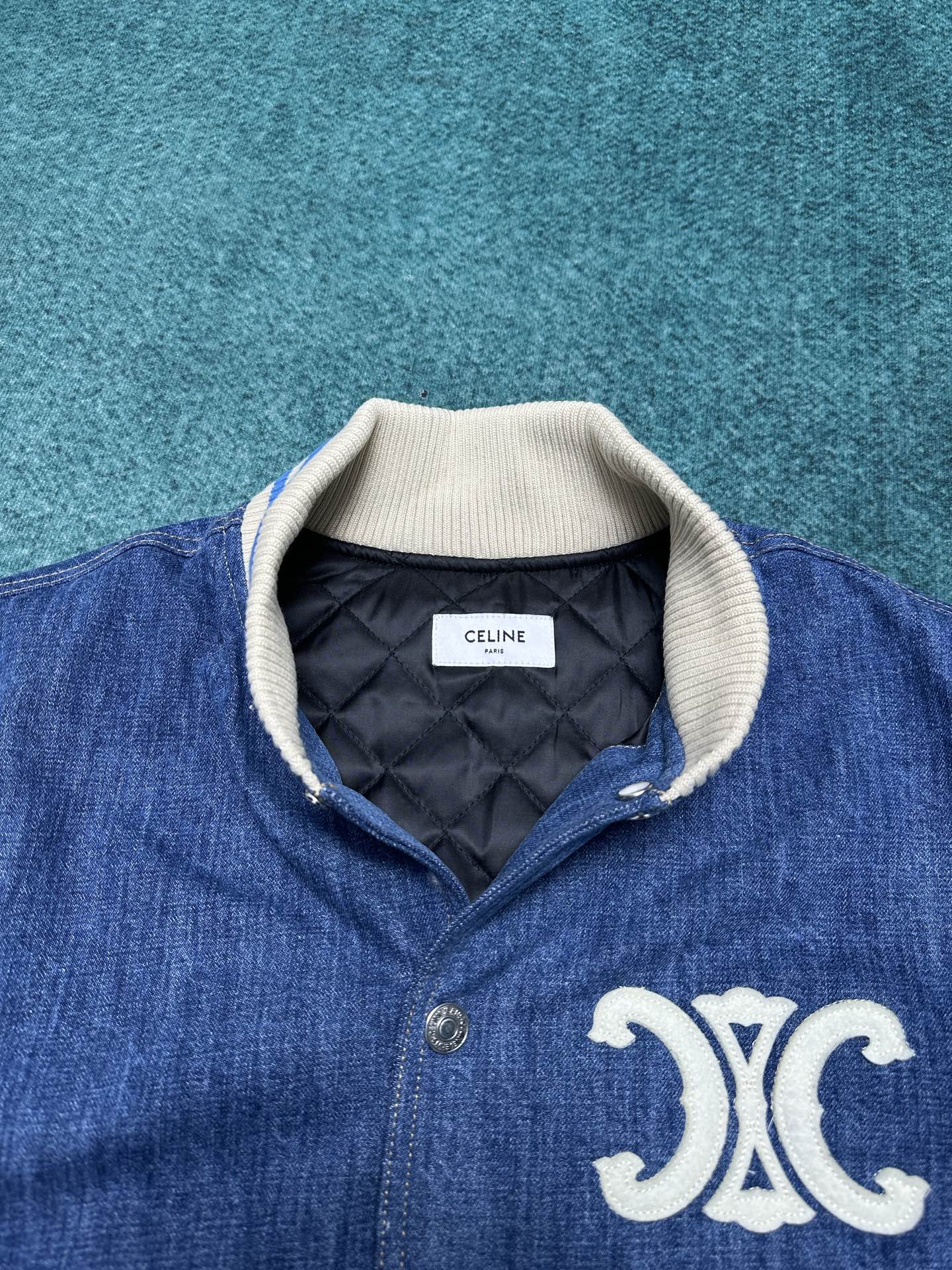 P1056 Céline 25ssstrromphe TRAIL Cowboy Zero Baseball jacket, high-end version Number: S.M.L.XL. - 图片 3