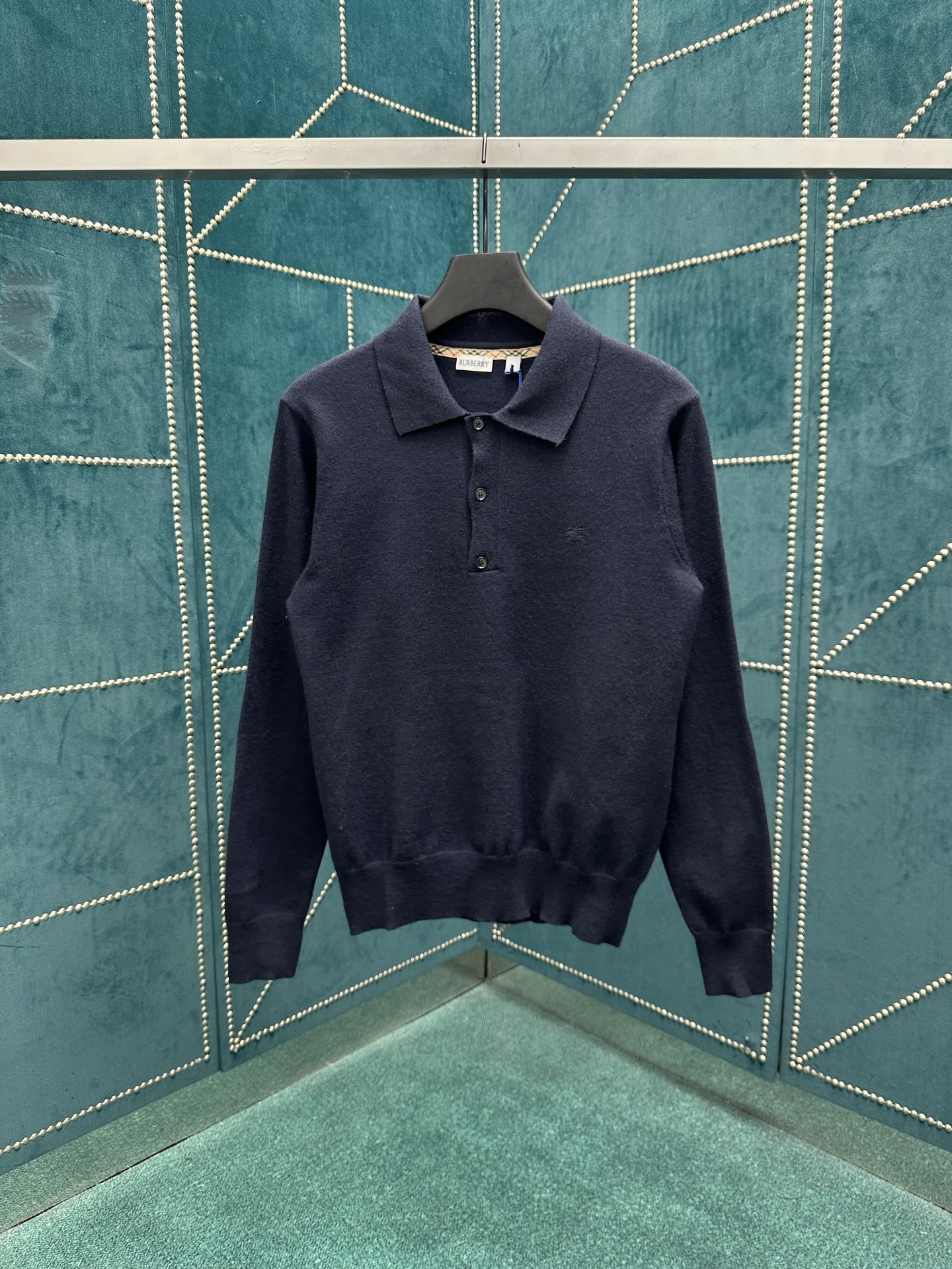 “P684 Pablo 25ss Knitted Shirts with Horseman Emblem in Light Wool Twirling Fabrics”