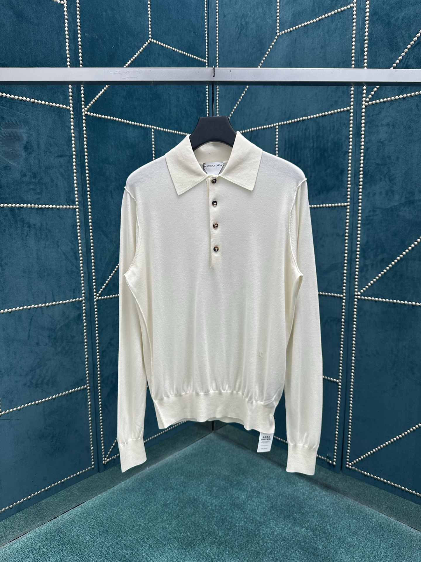 NO:512960,BV25ss new solid color lapel embroidered long-sleeved sweater, men's high-version S.M.L.XL., bottega veneta, sweaters, alexander wang19860909BV25ss新款纯色翻领刺绣长袖毛衣,男款 高版本 码数S.M.L.XL.,,bottega veneta,sweaters,alexander wang,Men's clothing