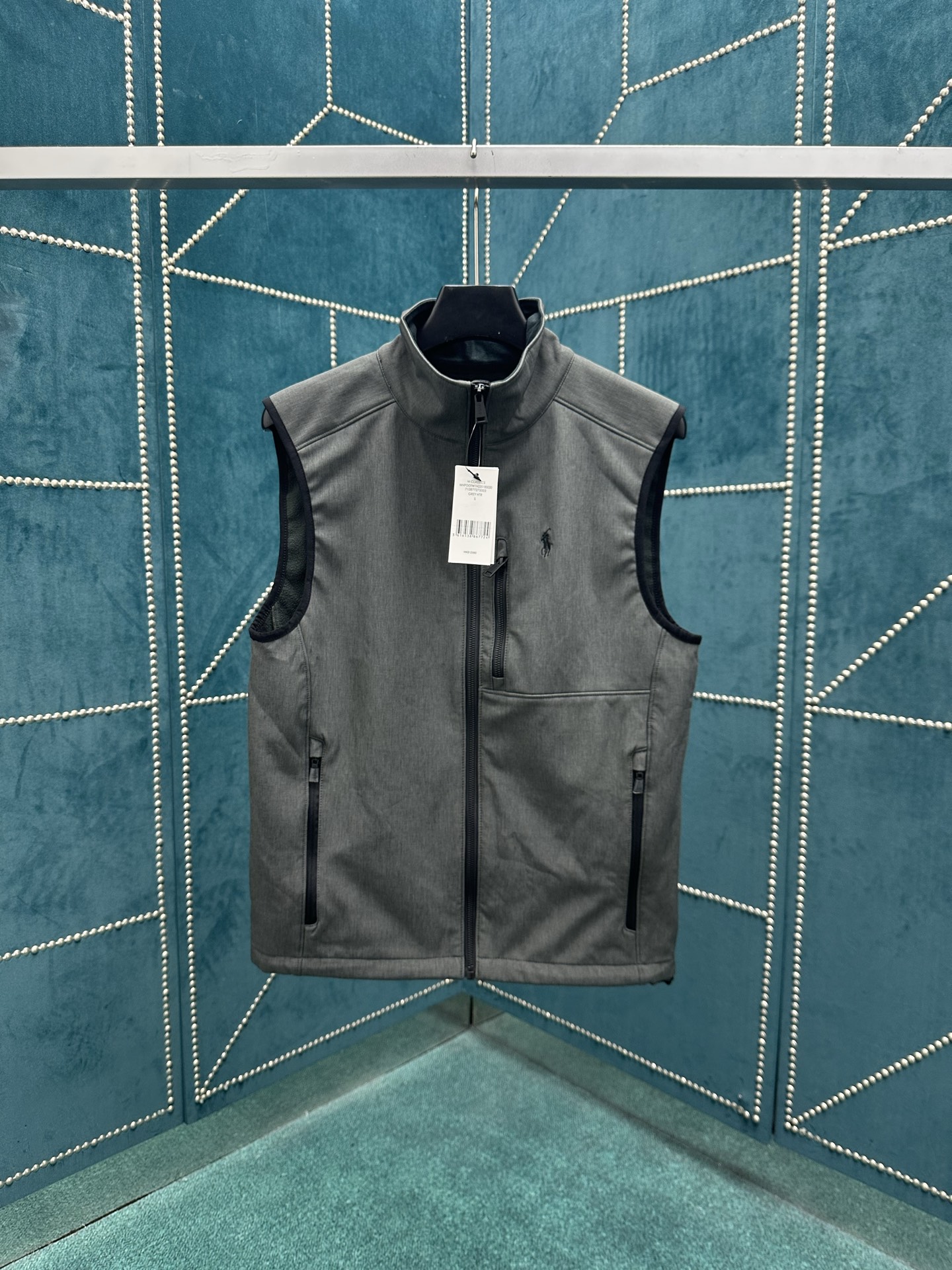 Polo 25ss新款纯色Logo刺绣拉链休闲马甲 男款 高版本码数：XS.S.M.L.XL.XXL.