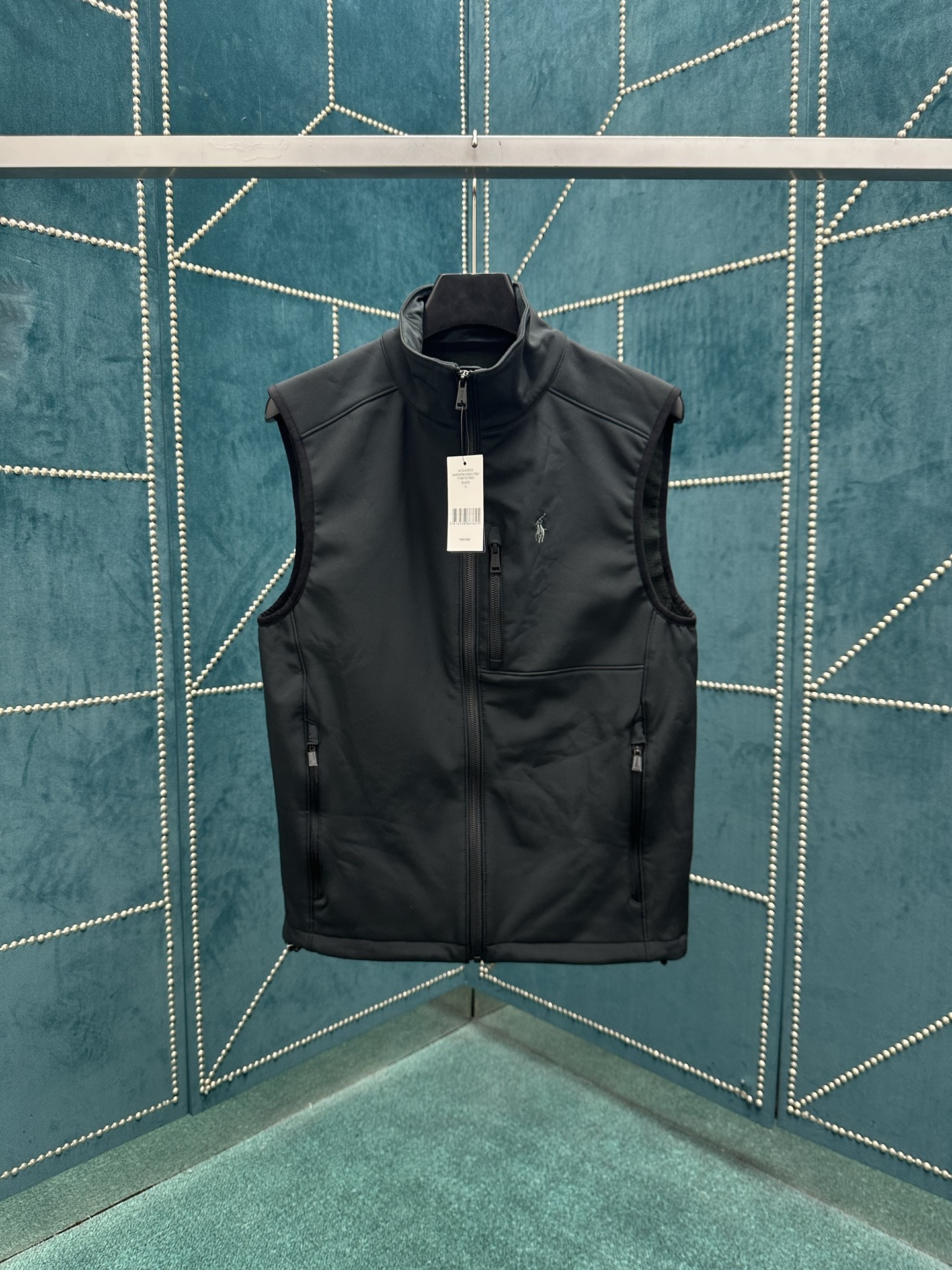 Polo 25ss新款纯色Logo刺绣拉链休闲马甲 男款 高版本码数：XS.S.M.L.XL.XXL.