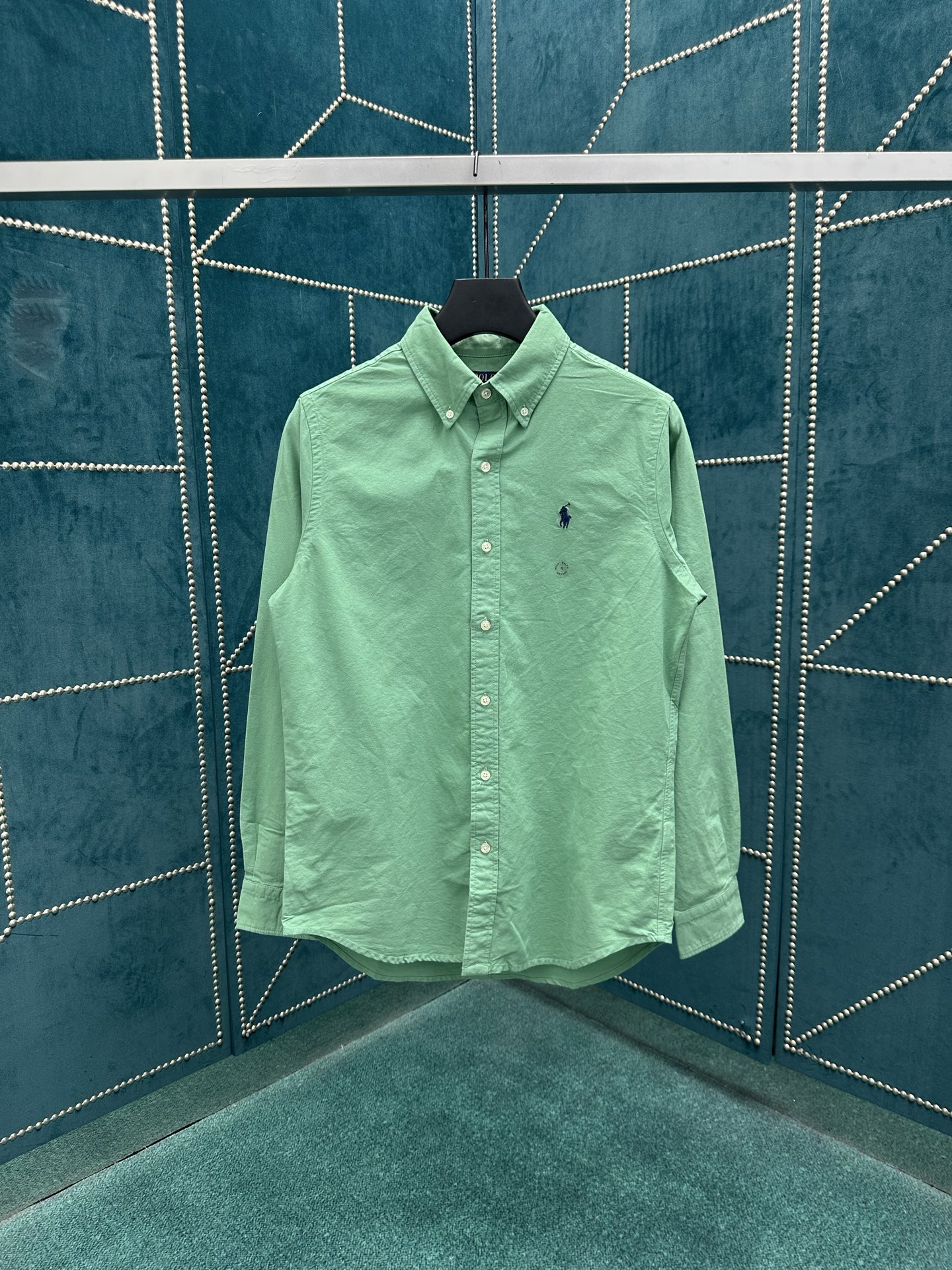 NO:517161,Polo 25ss new solid color logo embroidered long-sleeved shirt for men, high-version, size XS.S.M.L.XL.,,shirts,alexander wang19860909Polo 25ss新款纯色Logo刺绣系扣长袖衬衫 男款 高版本 码数XS.S.M.L.XL.,,shirts,alexander wang,Men's clothing