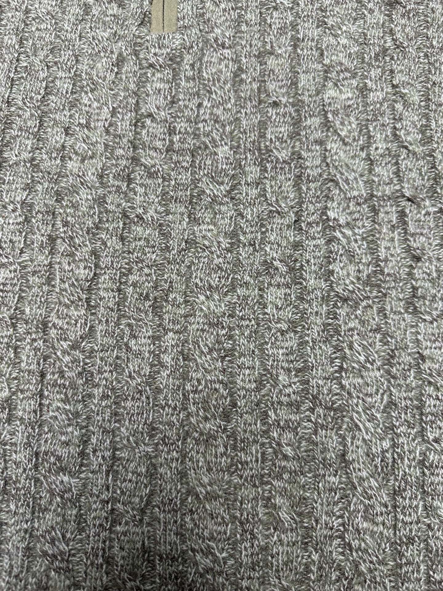 lP🆕 25ss新款拉链纯色长袖羊绒衫 男款 咖色码数：S.M.L.