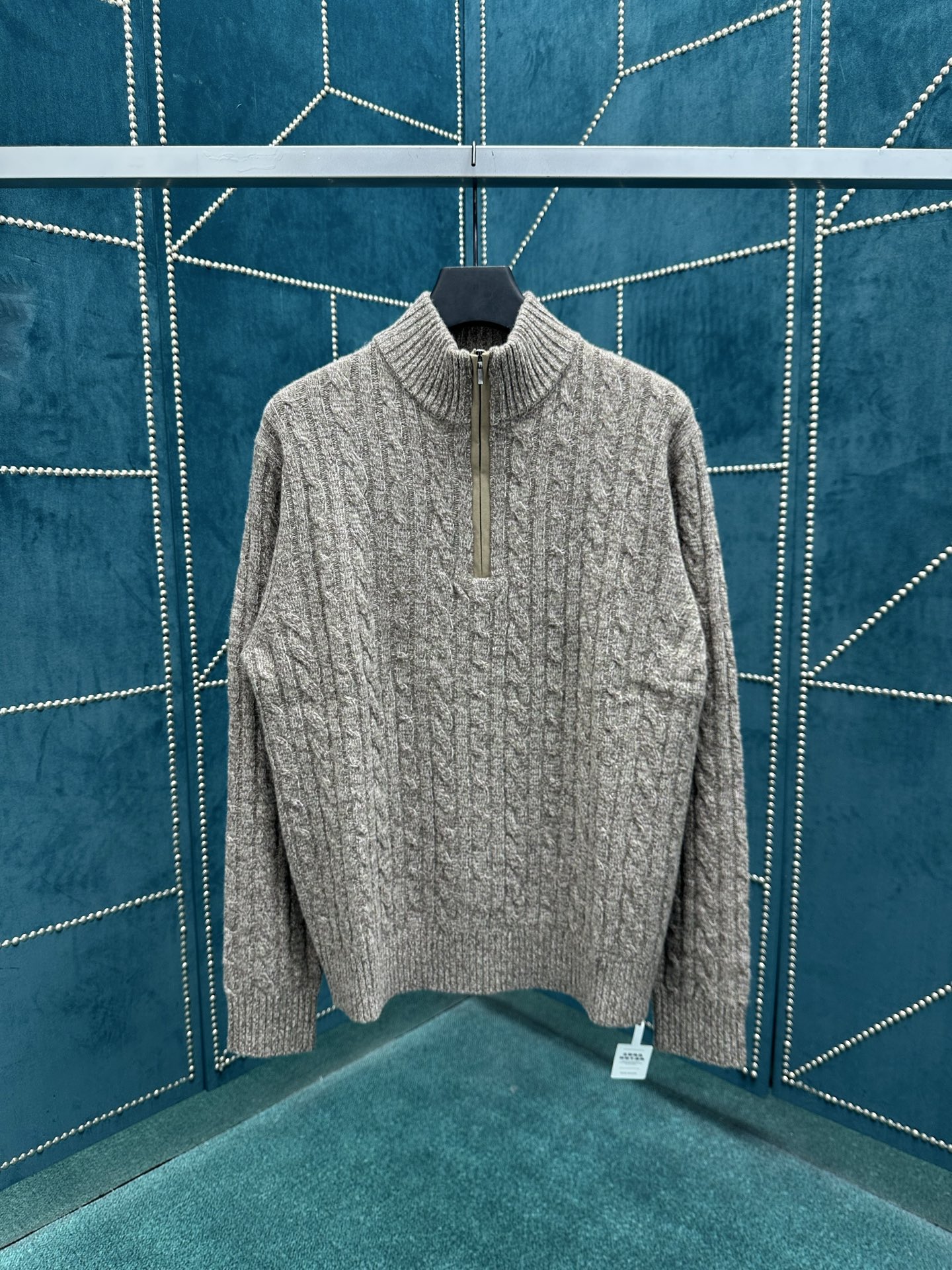 NO:517144,Lss new zipper solid color long-sleeved cashmere sweater men's brown color S.M.L., loro piana, alexander wang19860909Lss新款拉链纯色长袖羊绒衫 男款 咖色 码数S.M.L.,,loro piana,alexander wang,Men's clothing