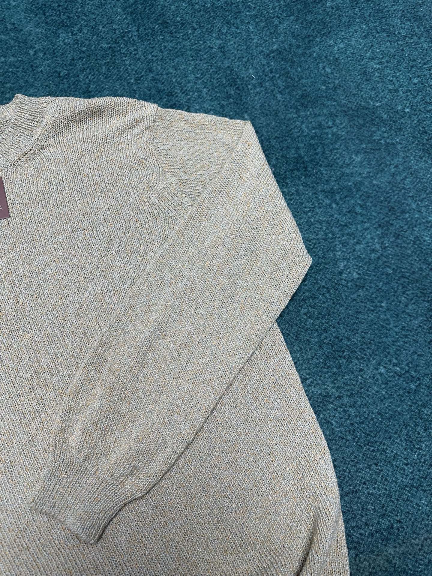 lP🆕 25ss新款纯棉长袖罗纹圆领男款 薄荷色码数：S.M.L.