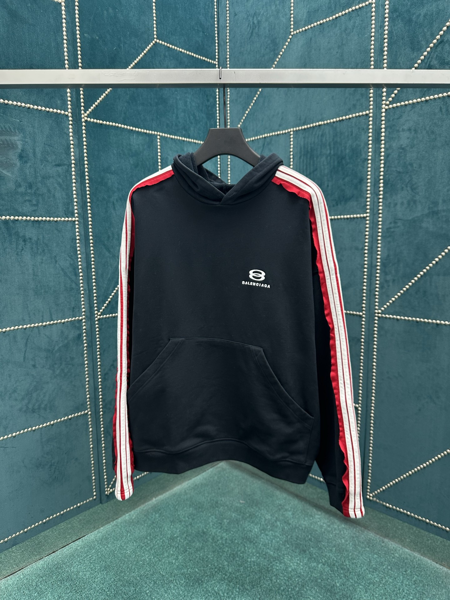 巴黎 25ss新款Unity SPorts Icon Hoodie 落肩袖连帽卫衣 宽松版型 男款 黑色